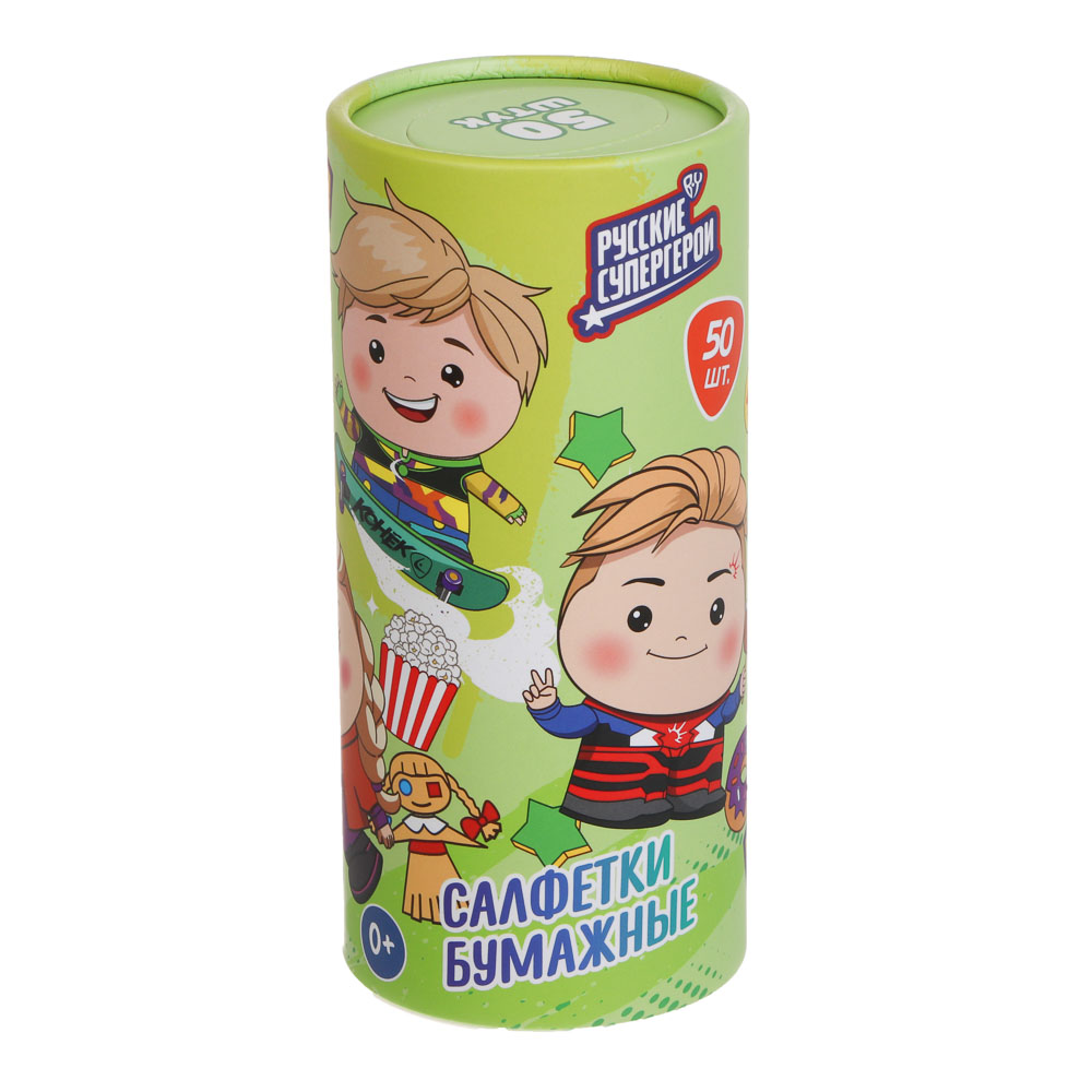 BY Русские Супергерои Салфетки 2 слоя, 50л, 13x18см, арт.№ 912-029