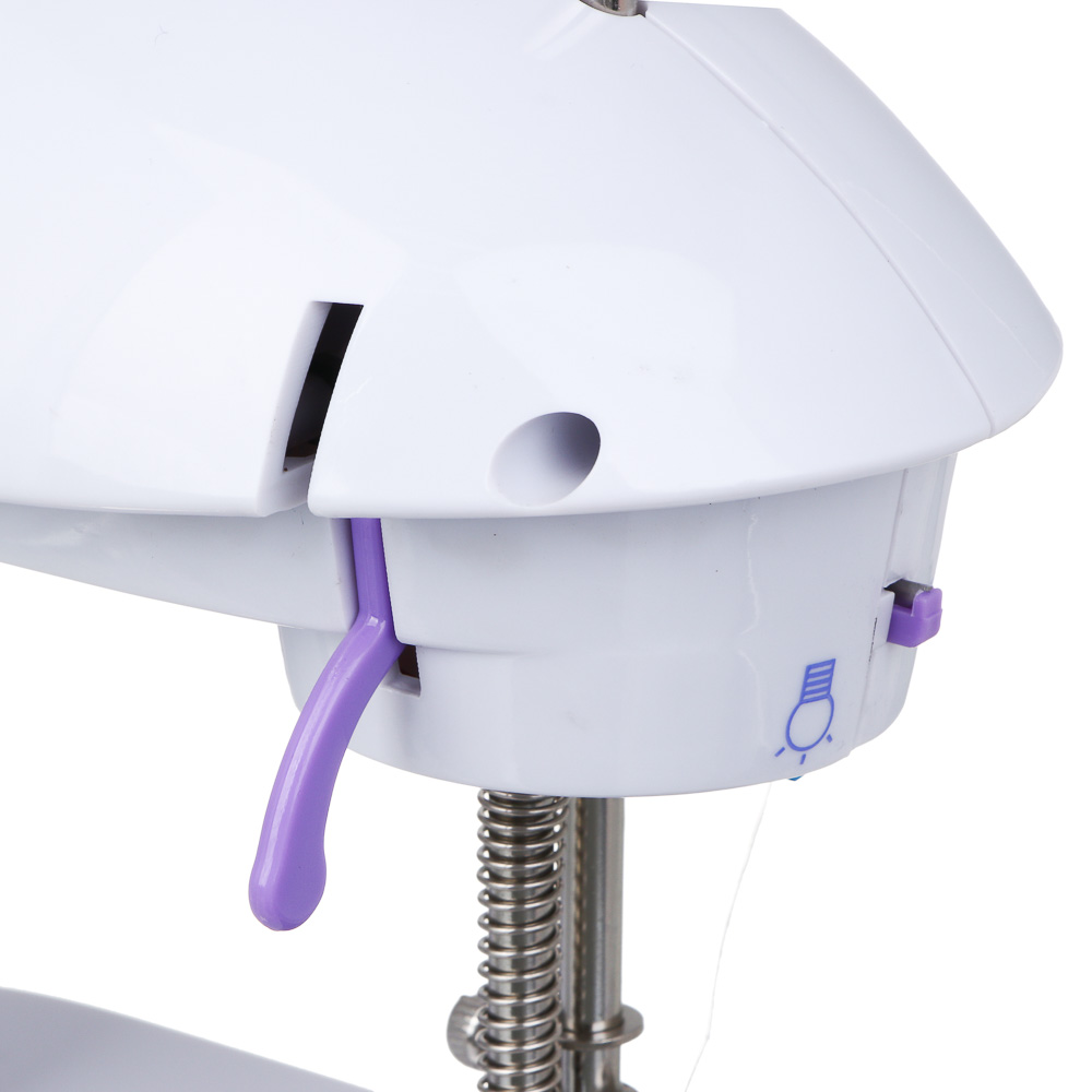 LEBEN Швейная машинка, 6 Вт, полуавтомат, 2 скорости, 4xАА или 220 В, белая, 195х125х200мм, арт.№ 248-020