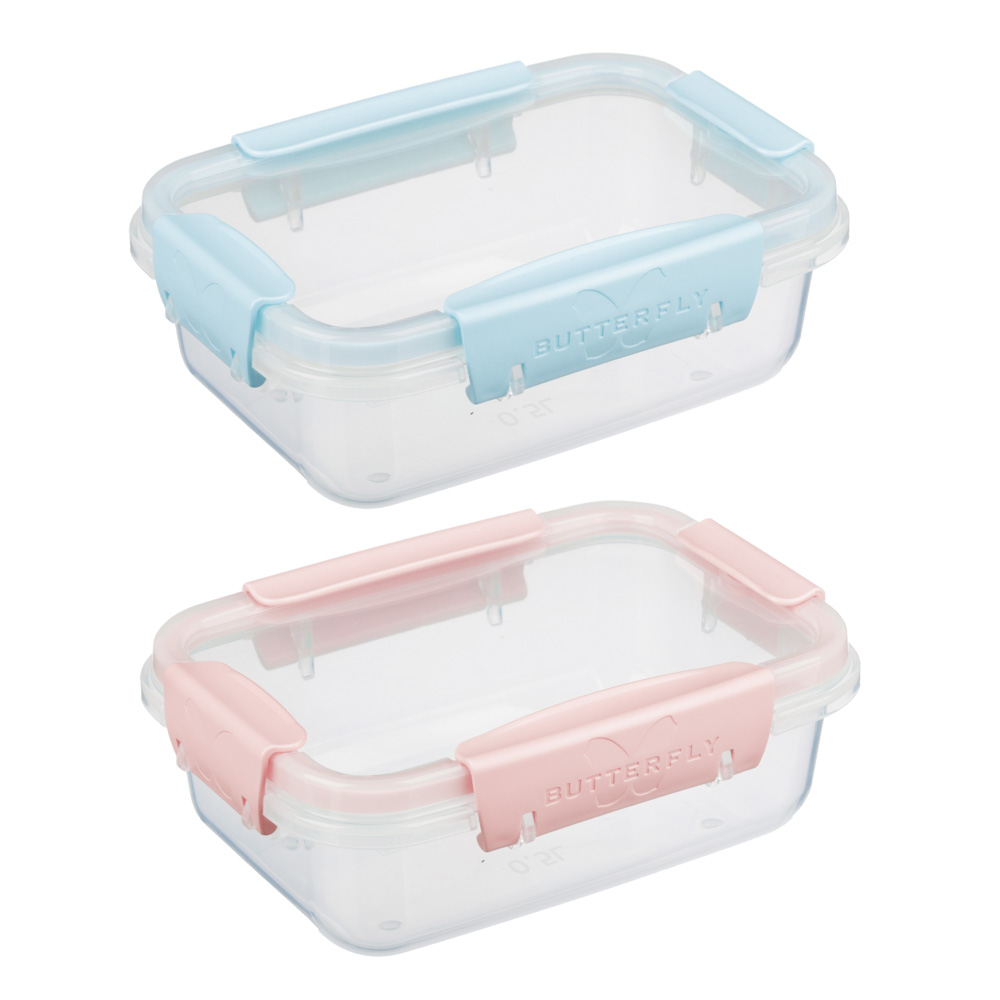 Контейнер для продуктов герметичный Butterfly прямоугольный 0,5л (156х112х58мм) 2 цвета, арт.№ 861-187