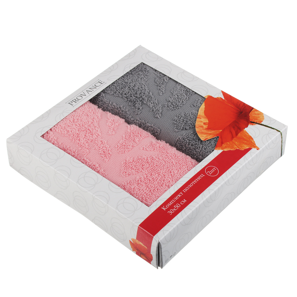 PROVANCE Маковое поле Комплект махровых полотенец 2шт, 30х50см, 100% хлопок, арт.№ 488-074