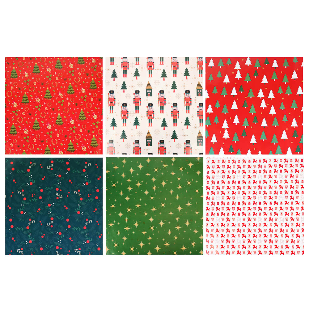 Бумага тм СНОУ БУМ подарочная, 70x100 см, 70 г односторонняя, 6 диз., арт.3, арт.№ 570-080