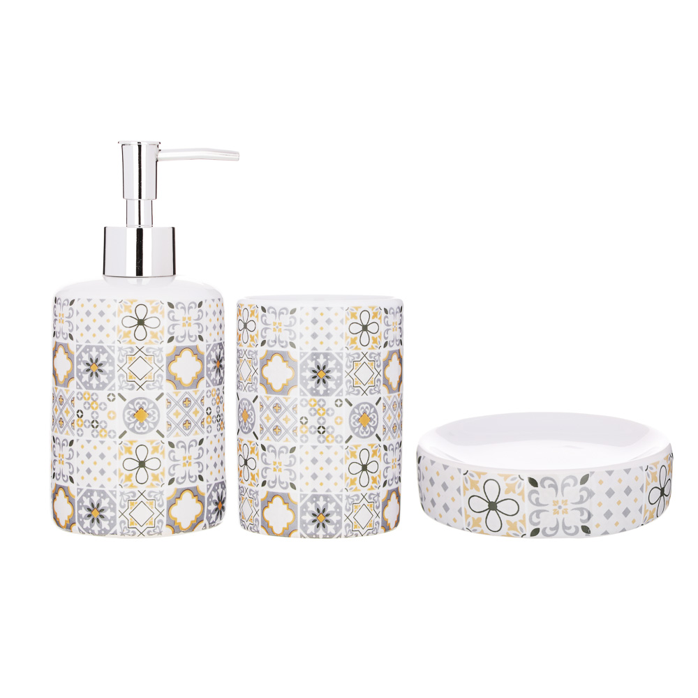VETTA Набор для ванной "Мозаика", 3 предмета, керамика, 2 дизайна, арт.№ 463-968