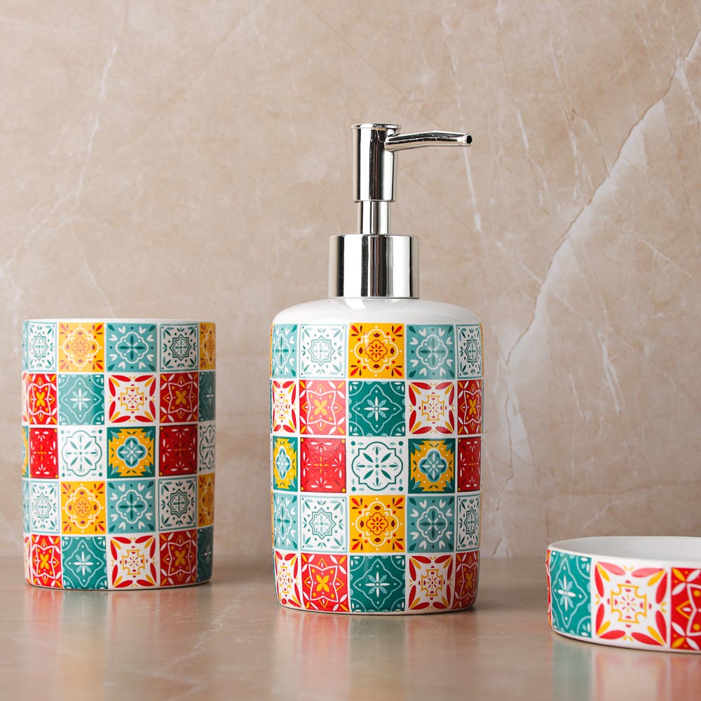 VETTA Набор для ванной "Мозаика", 3 предмета, керамика, 2 дизайна, арт.№ 463-968