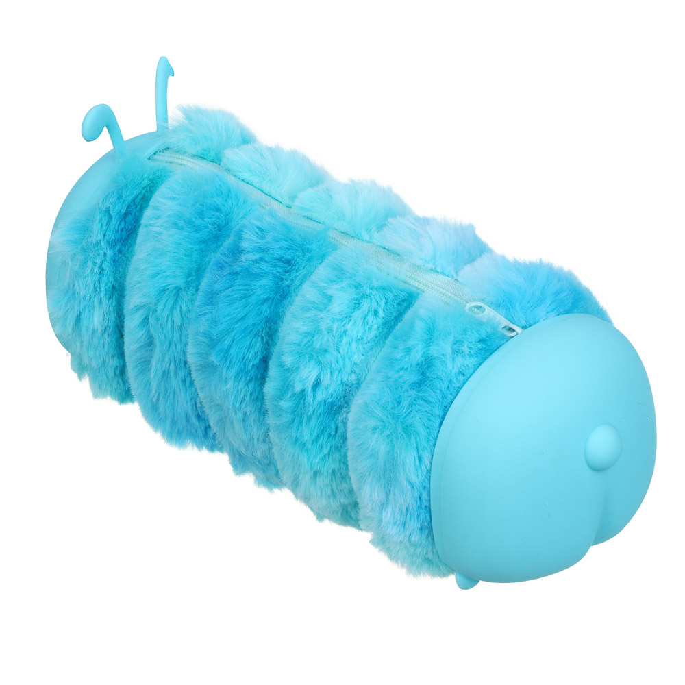 Пенал школьный фигурный 22-23,5х8 см, плюш, полиэстер, силикон, 2 дизайна, арт.№ 238-435