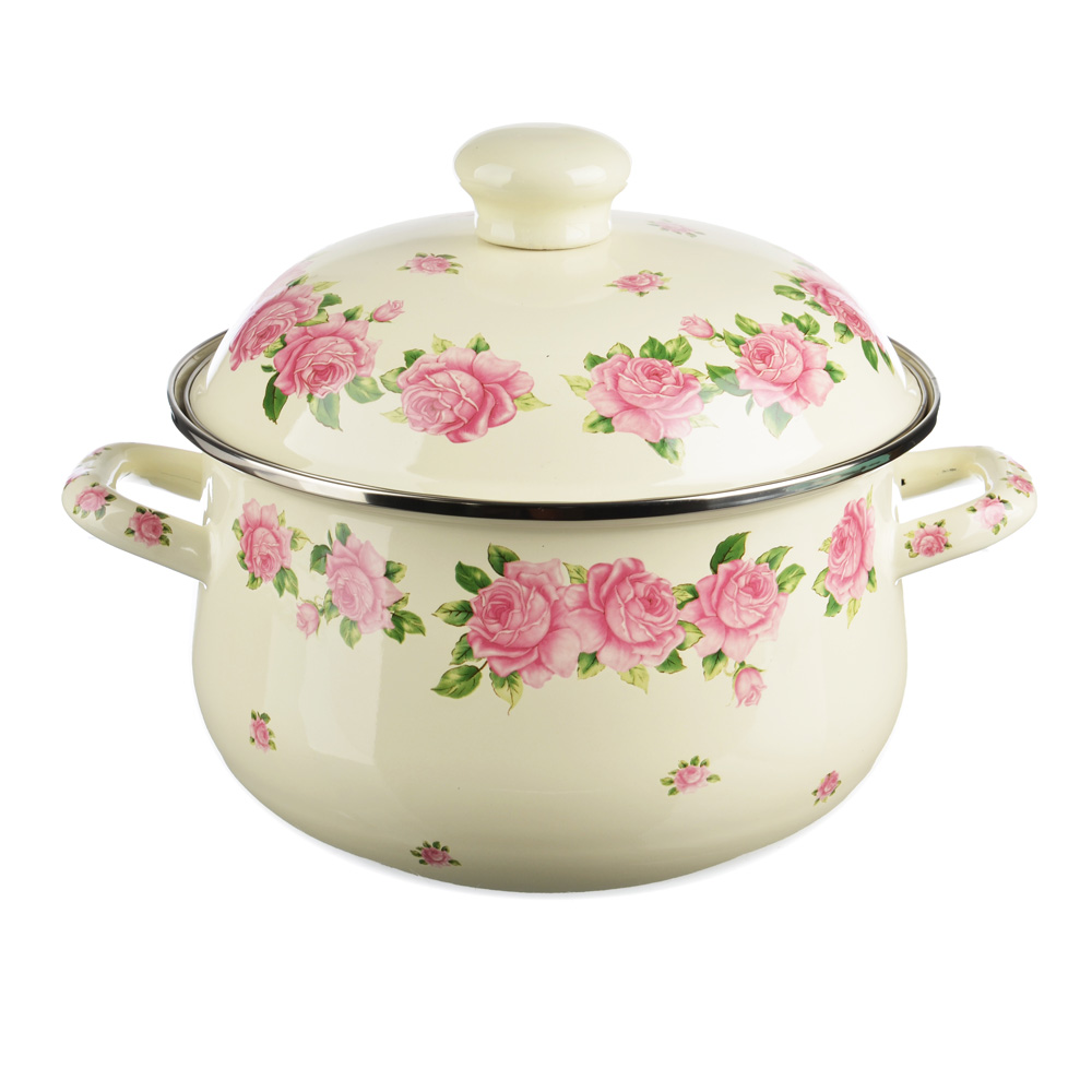 VETTA Розанна Кастрюля эмалированная, 22см, 3,6л, индукция, арт.№ 894-450