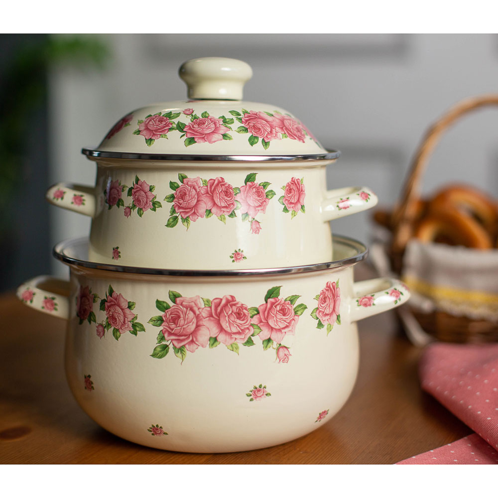VETTA Розанна Кастрюля эмалированная, 22см, 3,6л, индукция, арт.№ 894-450
