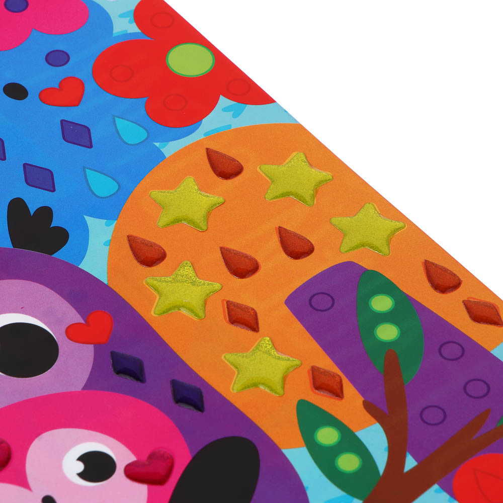 ХОББИХИТ Аппликации гелевыми стразами, картон, 15х25,5х1см, 6 дизайнов, арт.№ 285-168