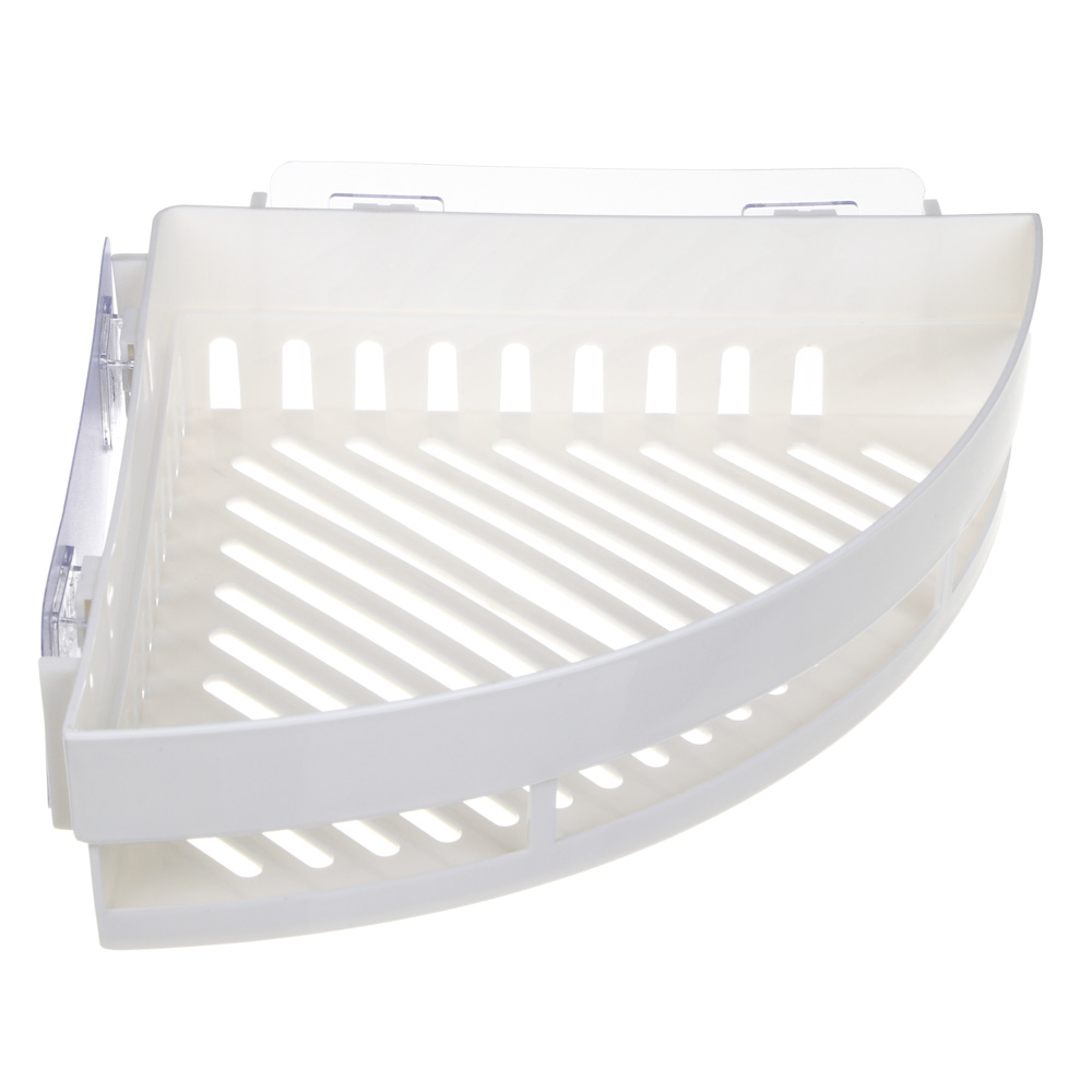 VETTA Classic Полка настенная угловая (большая), пластик, 35x25x7 см, молочный, арт.№ 478-278