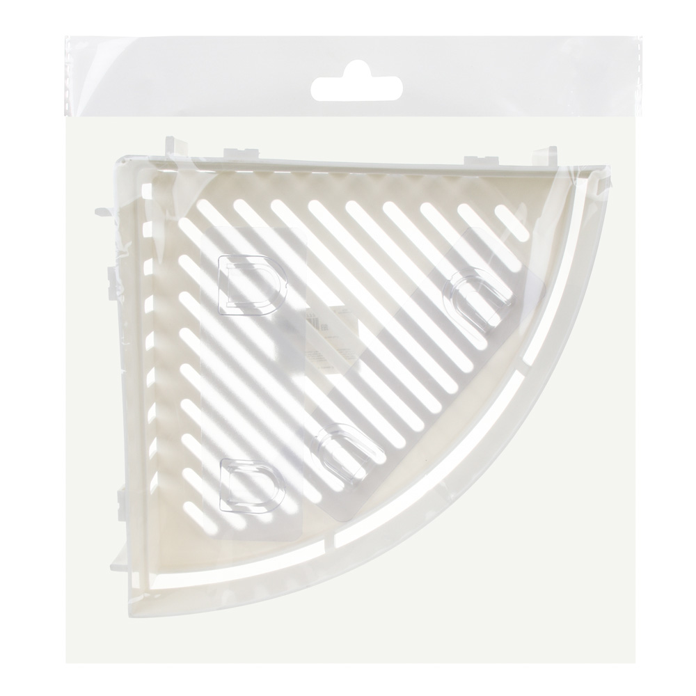 VETTA Classic Полка настенная угловая (большая), пластик, 35x25x7 см, молочный, арт.№ 478-278