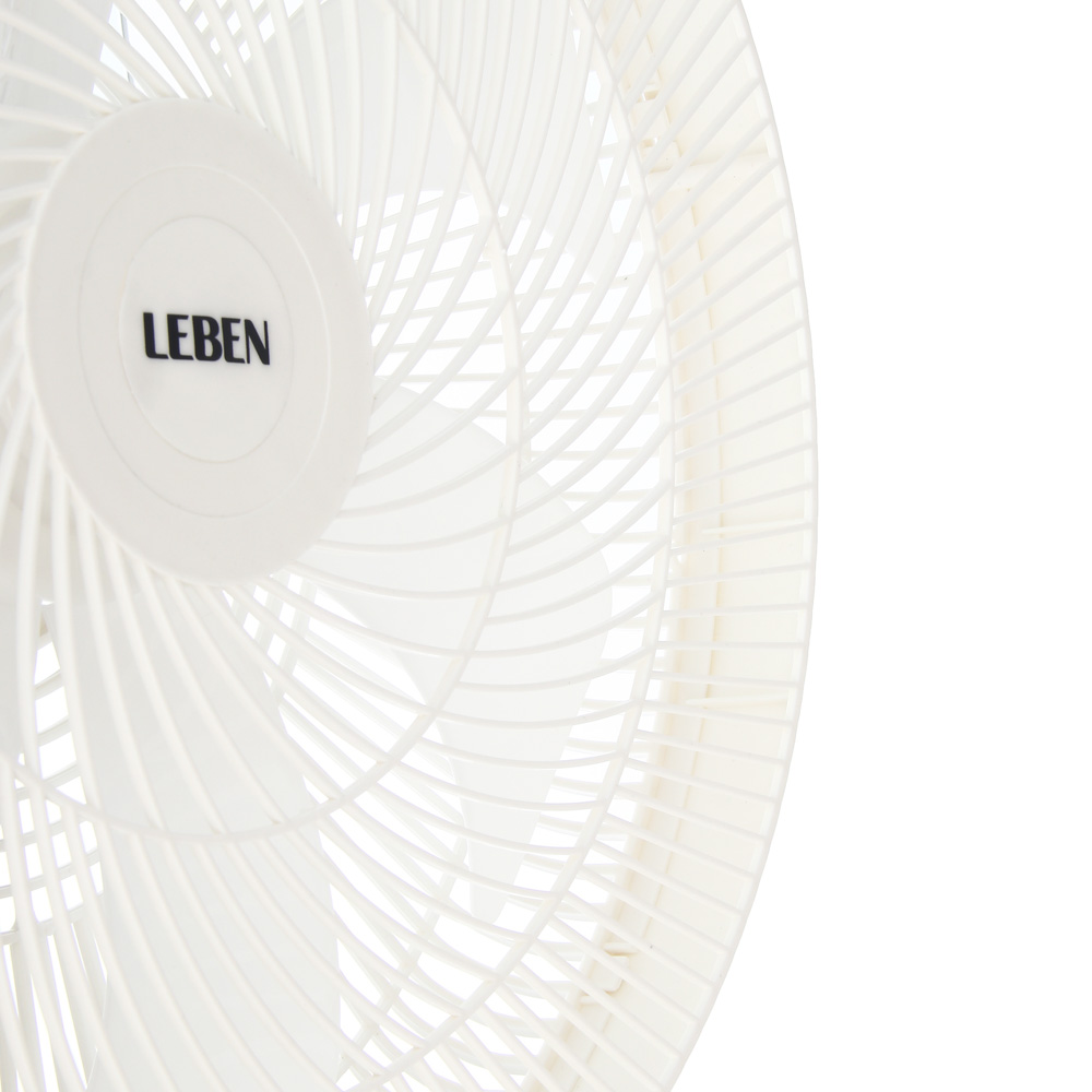 Вентилятор напольный тм LEBEN 40Вт, 8 скоростей, диаметр 41см, 220в, таймер, пульт ДУ, белый, арт.№ 243-011