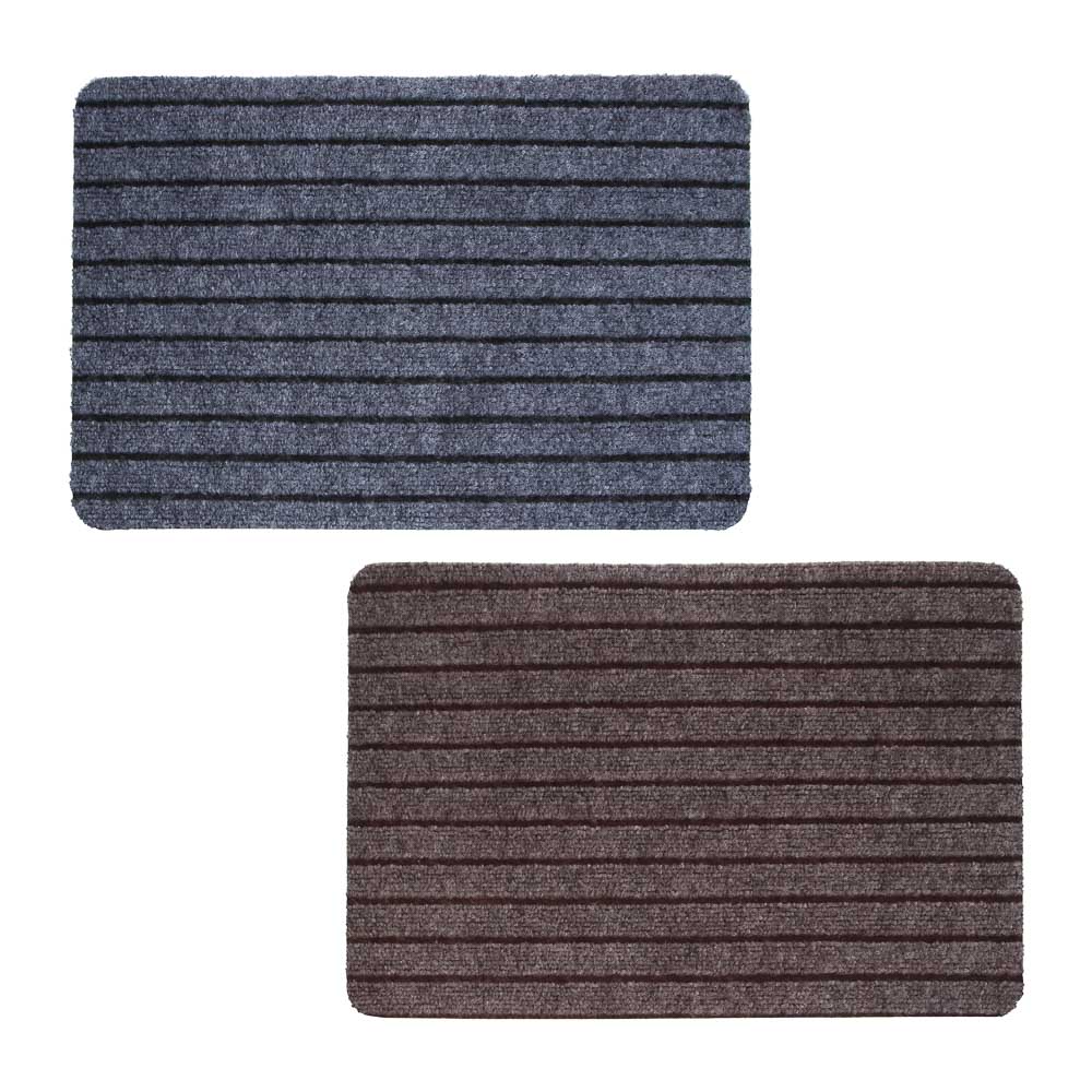 Коврик придверный тм VETTA Fiber, полиэстер, 38х58 см, 2 цвета, арт.№ 466-411