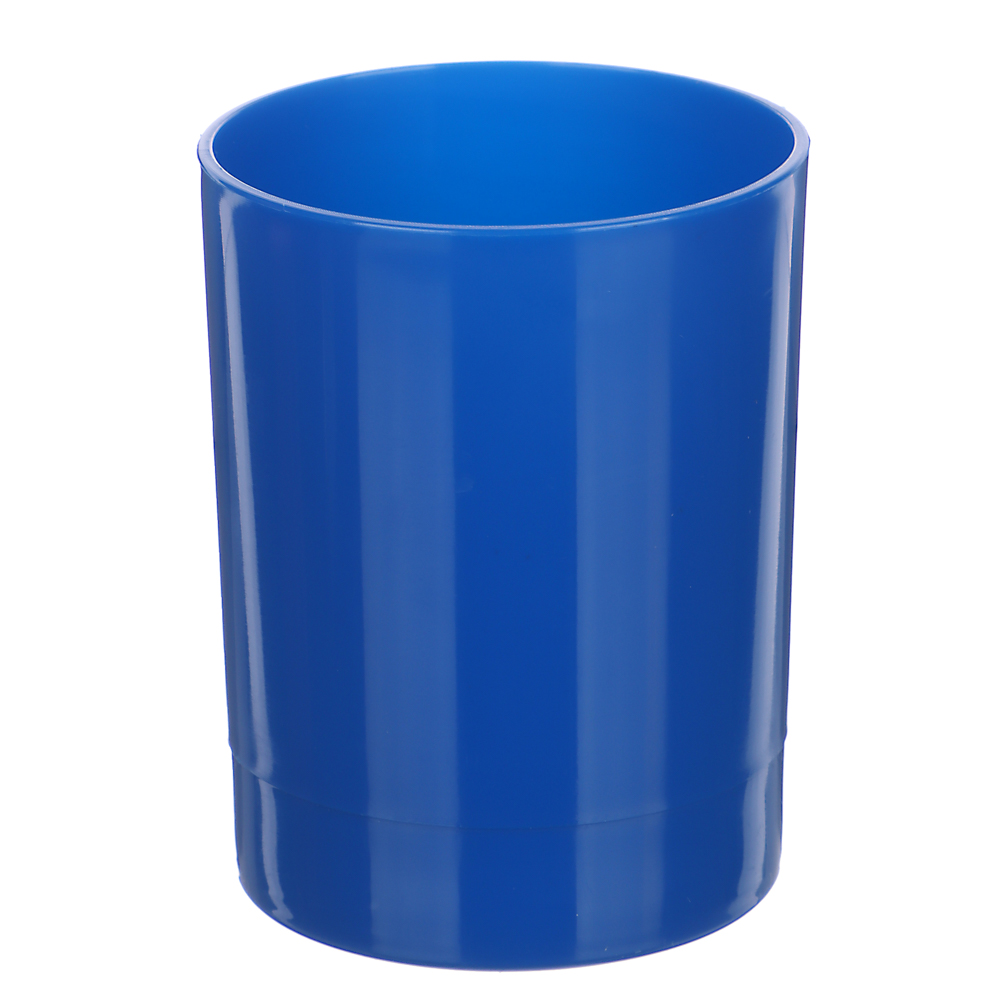 Подставка-стакан для ручек и карандашей, пластик, ассорти 6 цветов, арт.№ 595-019