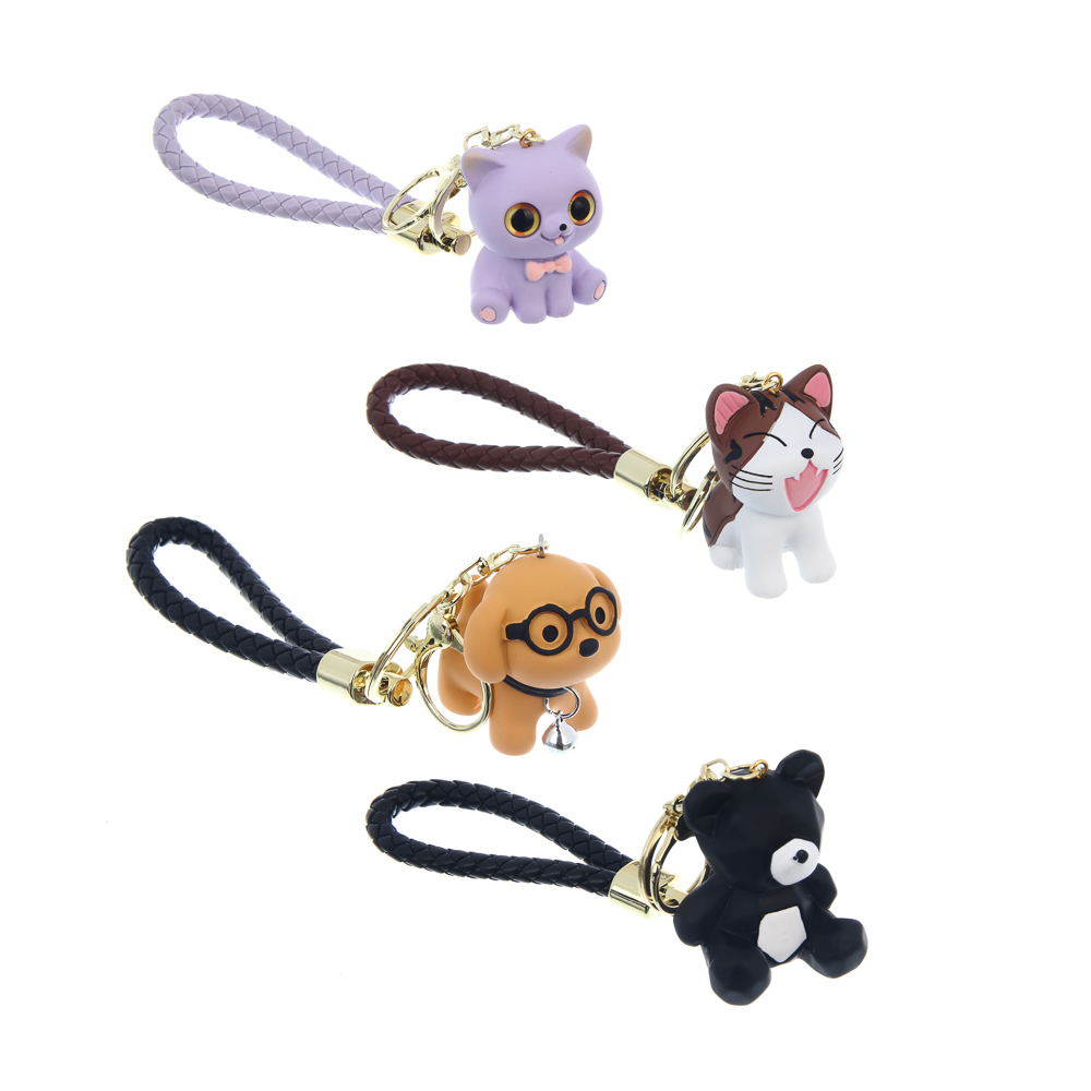 Подвеска брелок тм ЮL Мой питомец, пластик, металл, 4-5 см,  4 дизайна, арт.№ 334-141