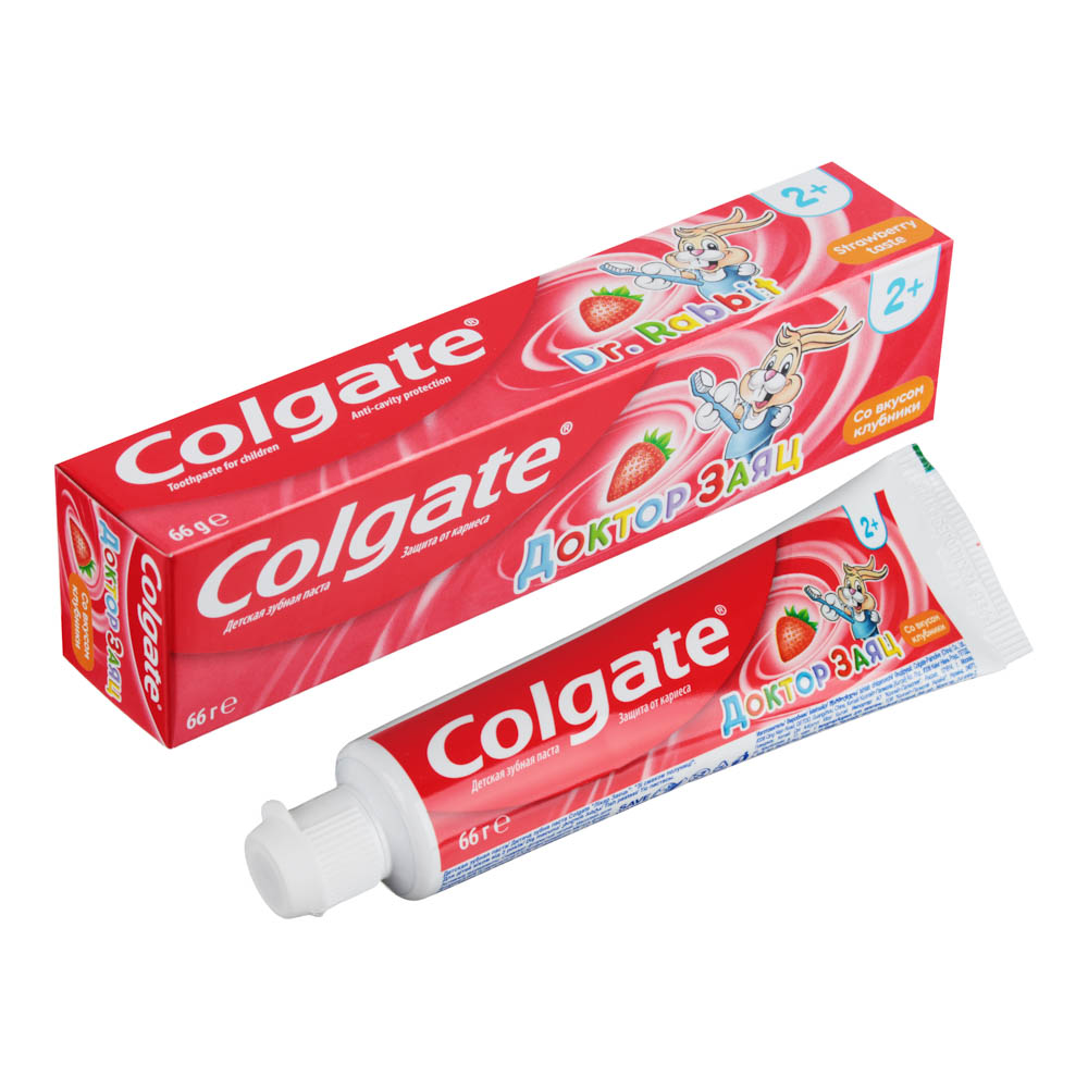 Зубная паста COLGATE Доктор Заяц вкус Клубники, 50 мл, арт.№ 981-008