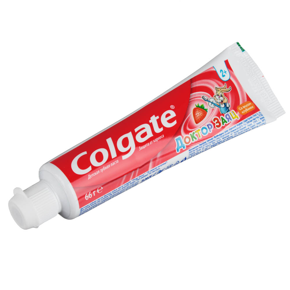 Зубная паста COLGATE Доктор Заяц вкус Клубники, 50 мл, арт.№ 981-008