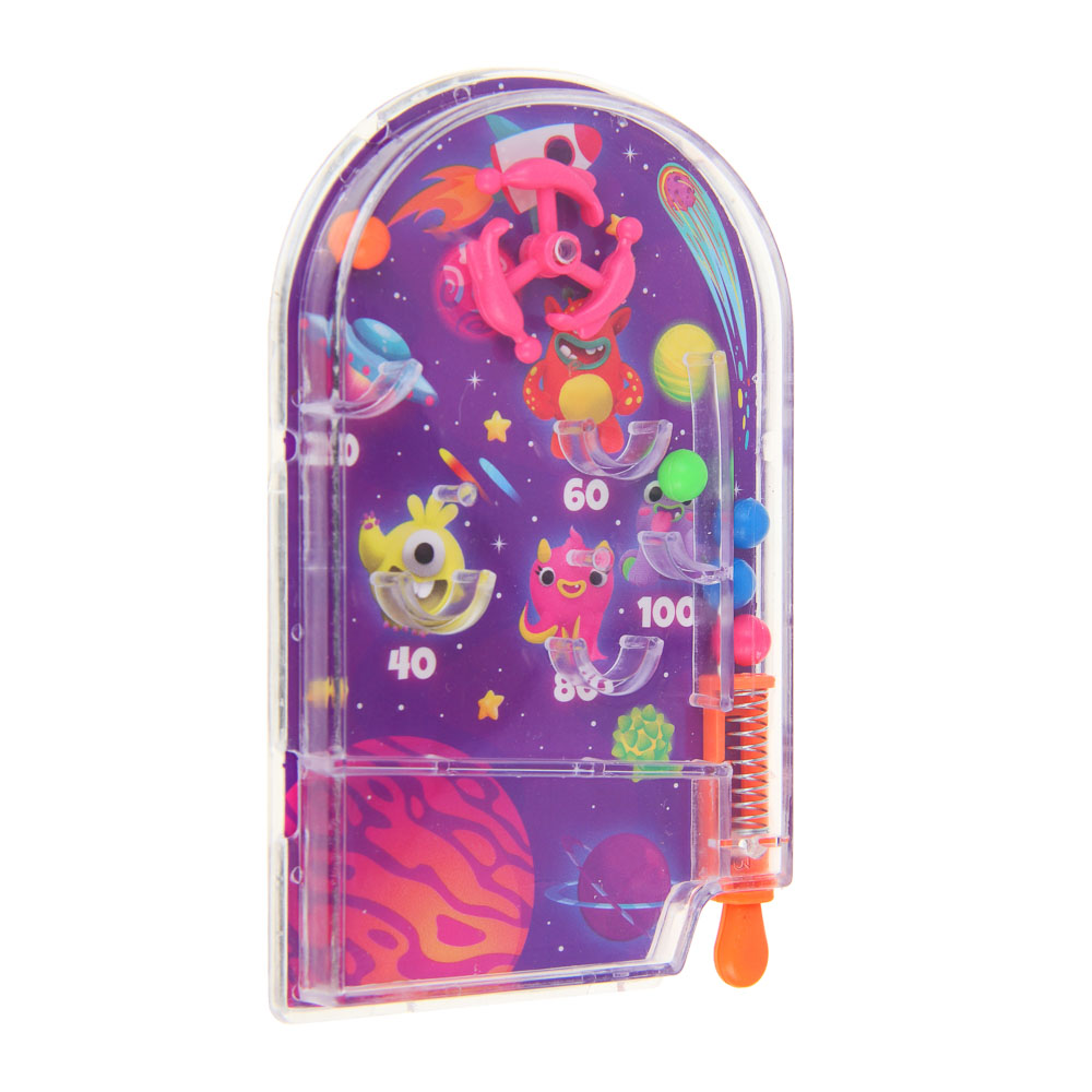 ИГРОЛЕНД Мини игра пинбол "Забрось шарик", PS, бумага, 10,8х7х1,2 см, 2 дизайна, арт.№ 214-082