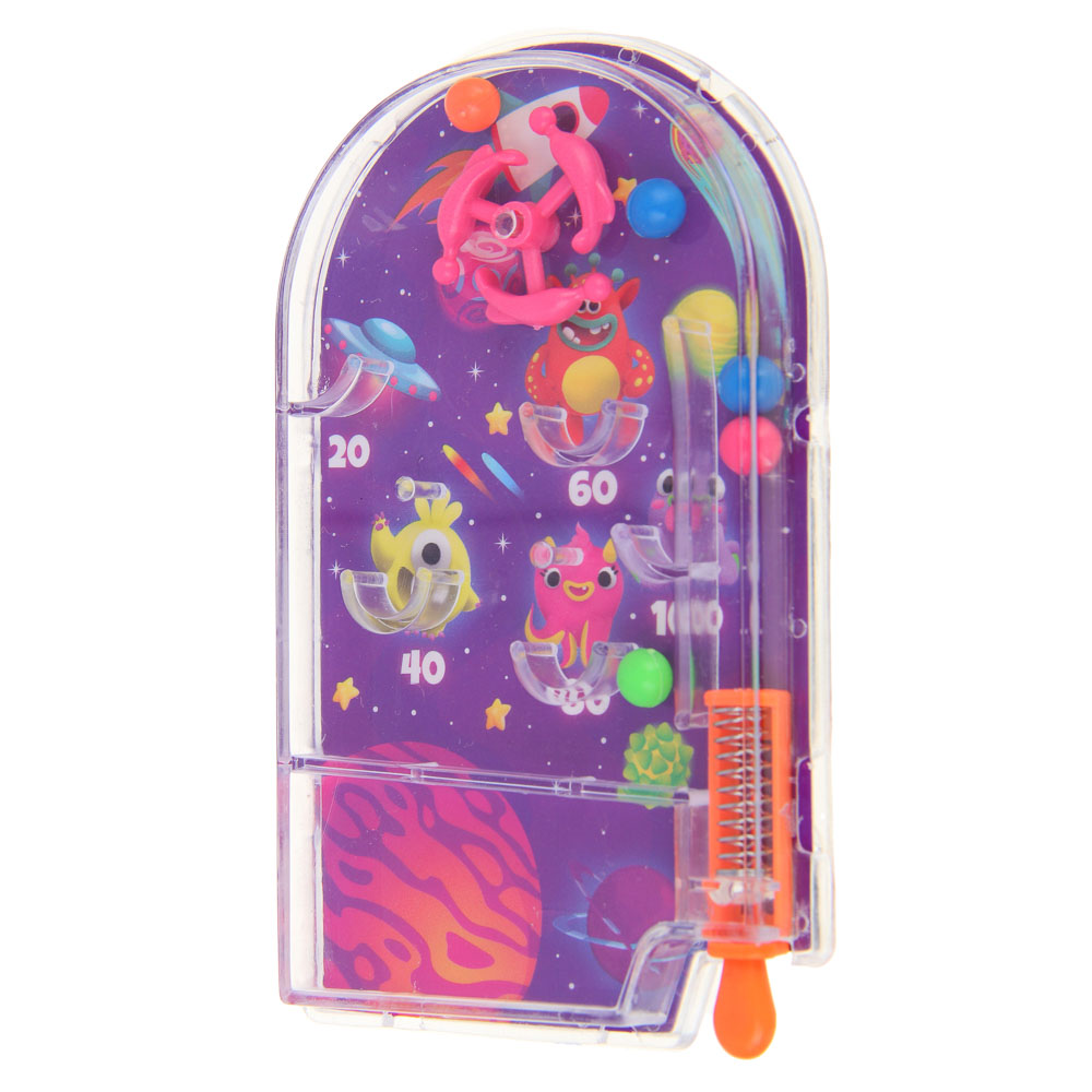 ИГРОЛЕНД Мини игра пинбол "Забрось шарик", PS, бумага, 10,8х7х1,2 см, 2 дизайна, арт.№ 214-082