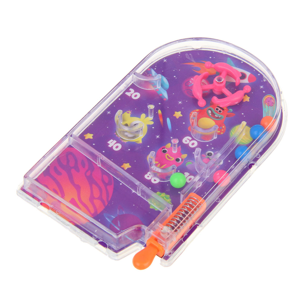 ИГРОЛЕНД Мини игра пинбол "Забрось шарик", PS, бумага, 10,8х7х1,2 см, 2 дизайна, арт.№ 214-082