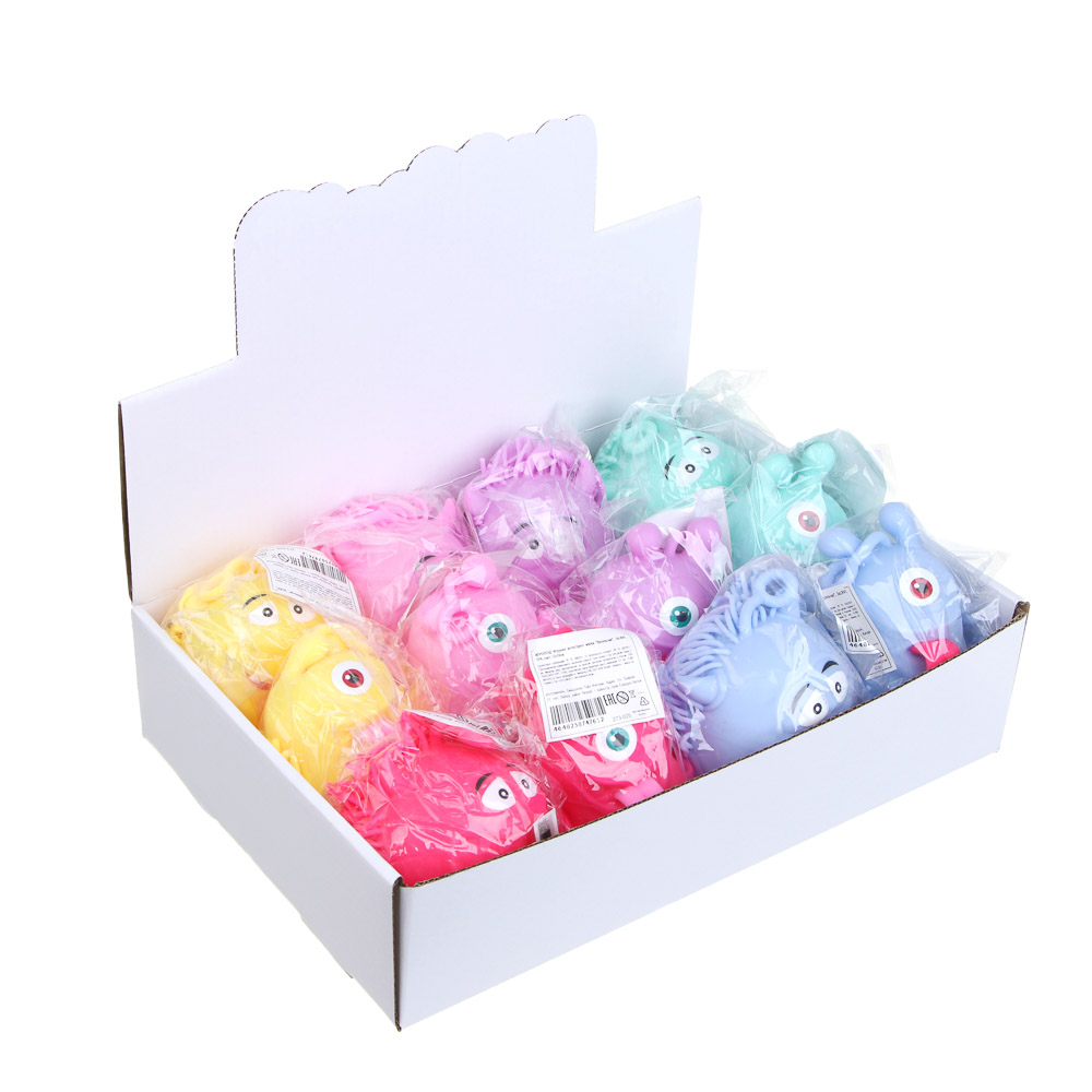 ИГРОЛЕНД Игрушка антистресс мялка "Весельчак", 3хLR41, TPR, свет, 12х10см, 4 дизайна, арт.№ 273-025