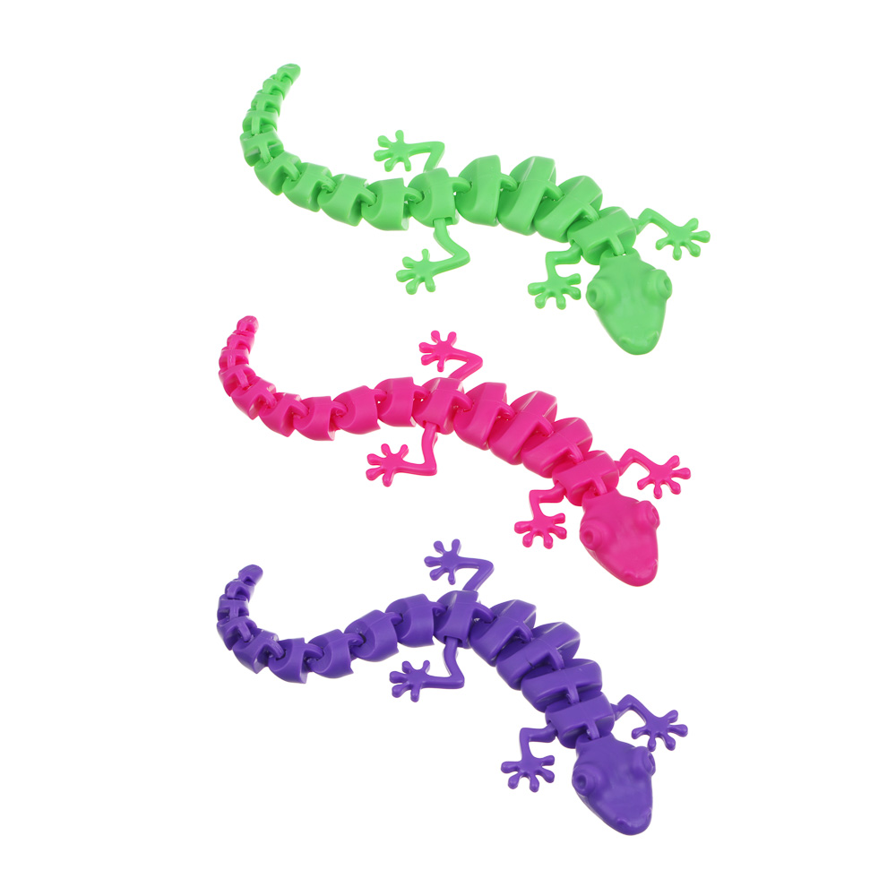 ИГРОЛЕНД Игрушка антистресс "Ящерка", ABS, 18,5х6см, 3 дизайна, арт.№ 274-010