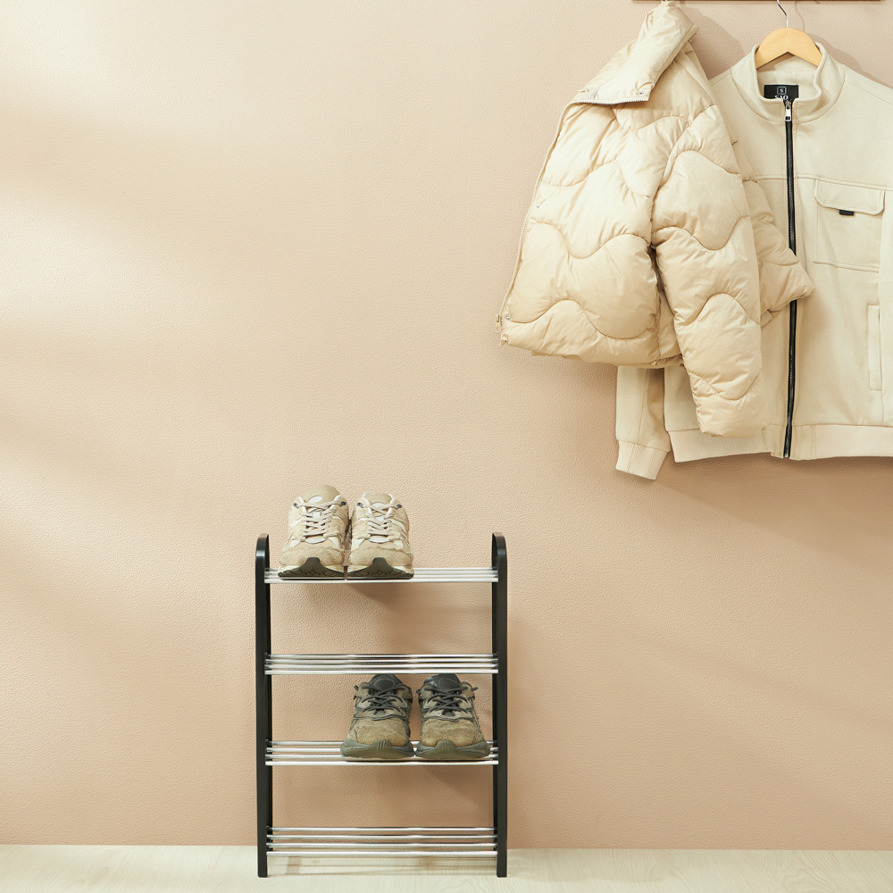 Этажерка для обуви тм VETTA, 4 яруса, 42х19х59 см, металл, пластик, арт.№ 465-237