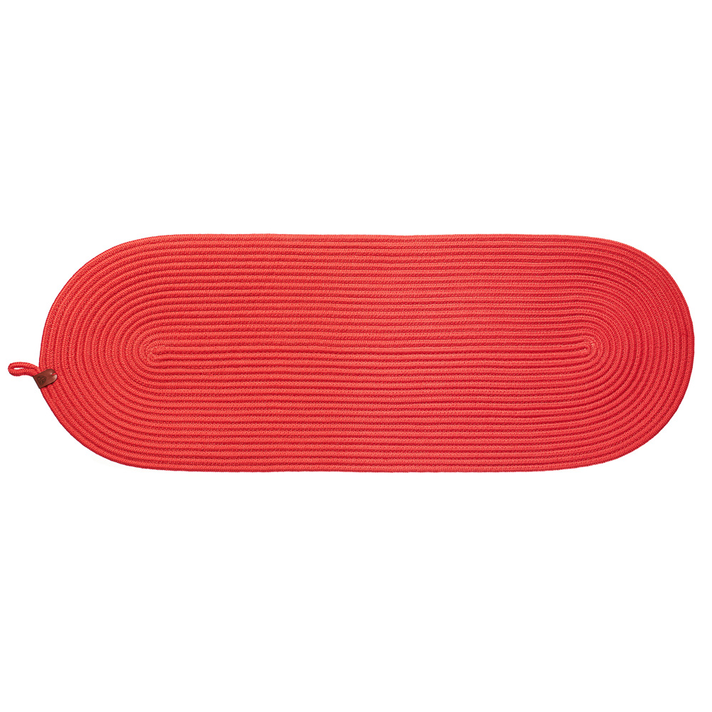 BY COLLECTION Карибы Дорожка декоративная плетеная 35х100см, 100% полиэстер, коралловый, арт.№ 496-020