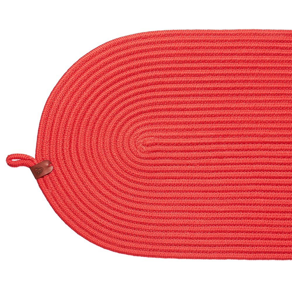 BY COLLECTION Карибы Дорожка декоративная плетеная 35х100см, 100% полиэстер, коралловый, арт.№ 496-020