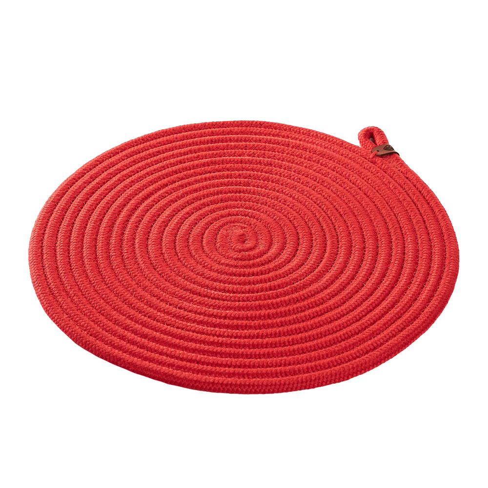 BY COLLECTION Карибы Подставка декоративная, d33см, 100% полиэстер, коралловый, арт.№ 496-022