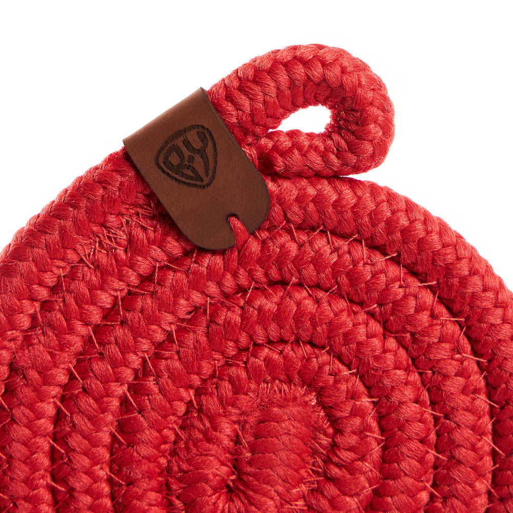 BY COLLECTION Карибы Подставка декоративная, 2 штуки в комплекте, d10см, 100% полиэстер, коралловый, арт.№ 496-024