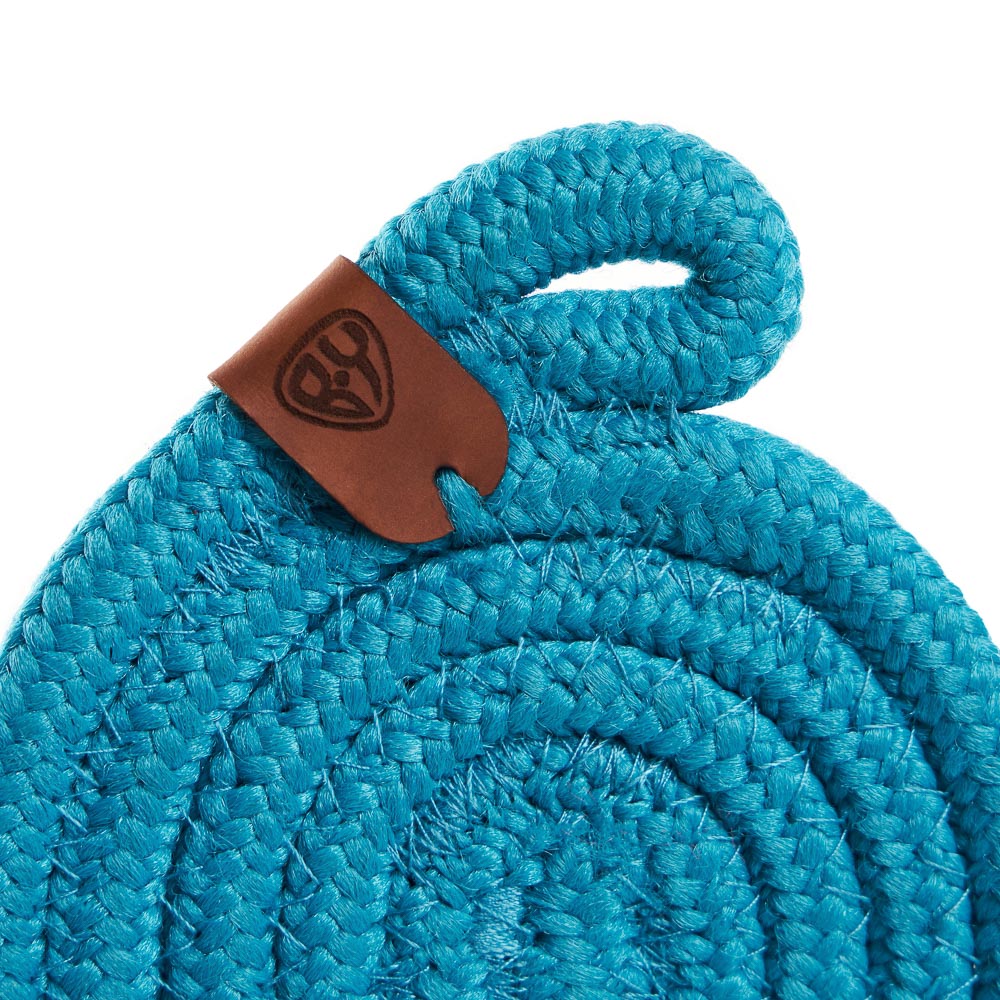 BY COLLECTION Карибы Подставка декоративная, 2 штуки в комплекте, d10см, 100% полиэстер, бирюзовый, арт.№ 496-025