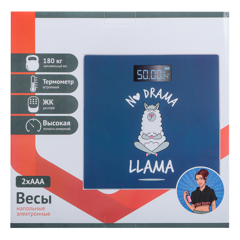 Весы напольные электронные Приколы, ЖК-дисплей, макс. нагр. до 180кг, 28х28х0,5см, арт.№ 252-084