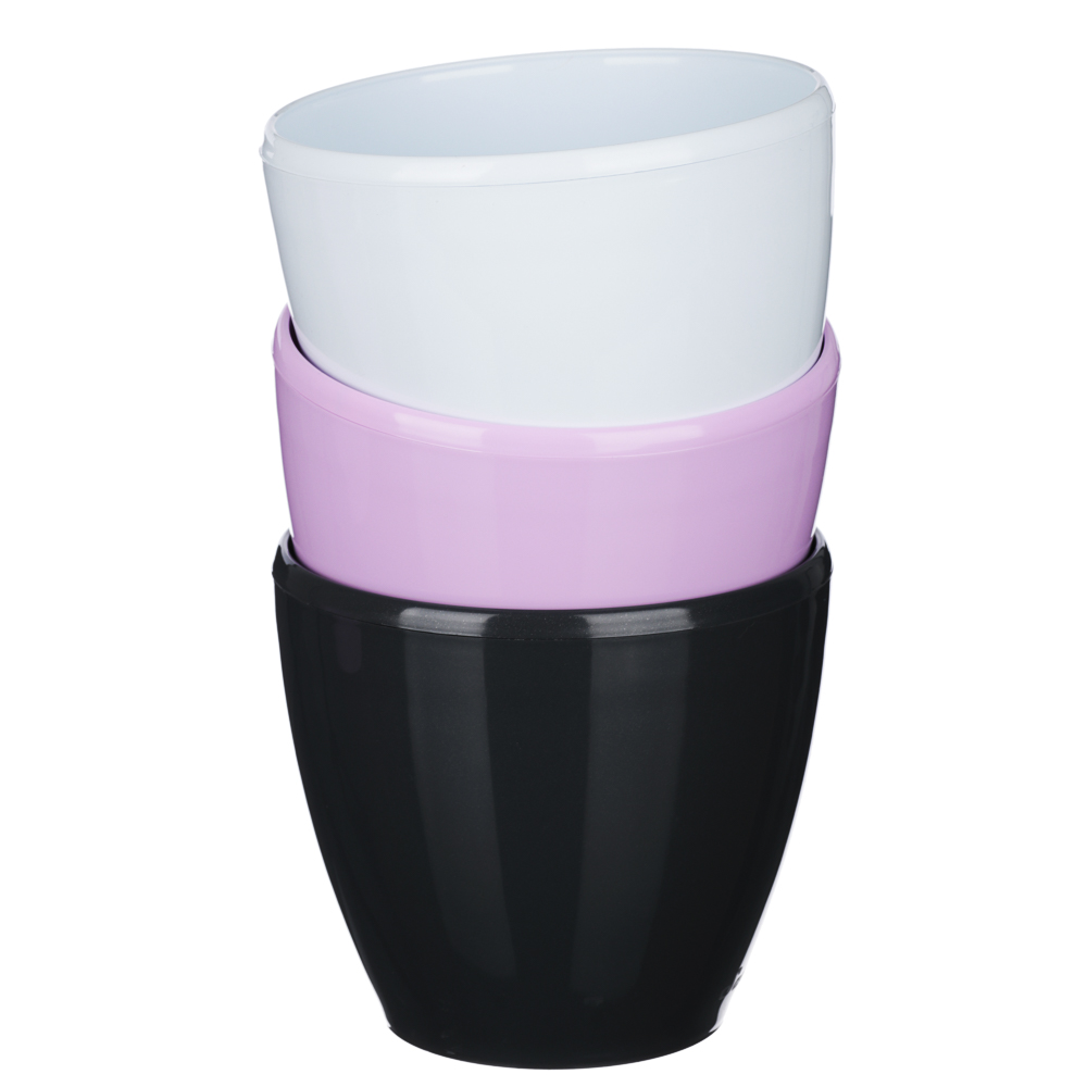 Кашпо ДЕКО ТВИН 1,5л, пластик, автополив, цвет антрацит, белый, лаванда, арт.№ 164-262