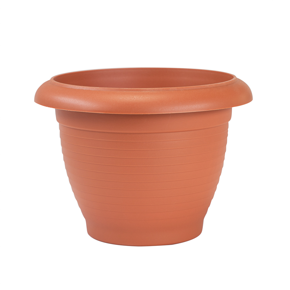 Кашпо ТЕРРА 6л с поддоном, цвет белый, терракот, пластик, арт.№ 164-259
