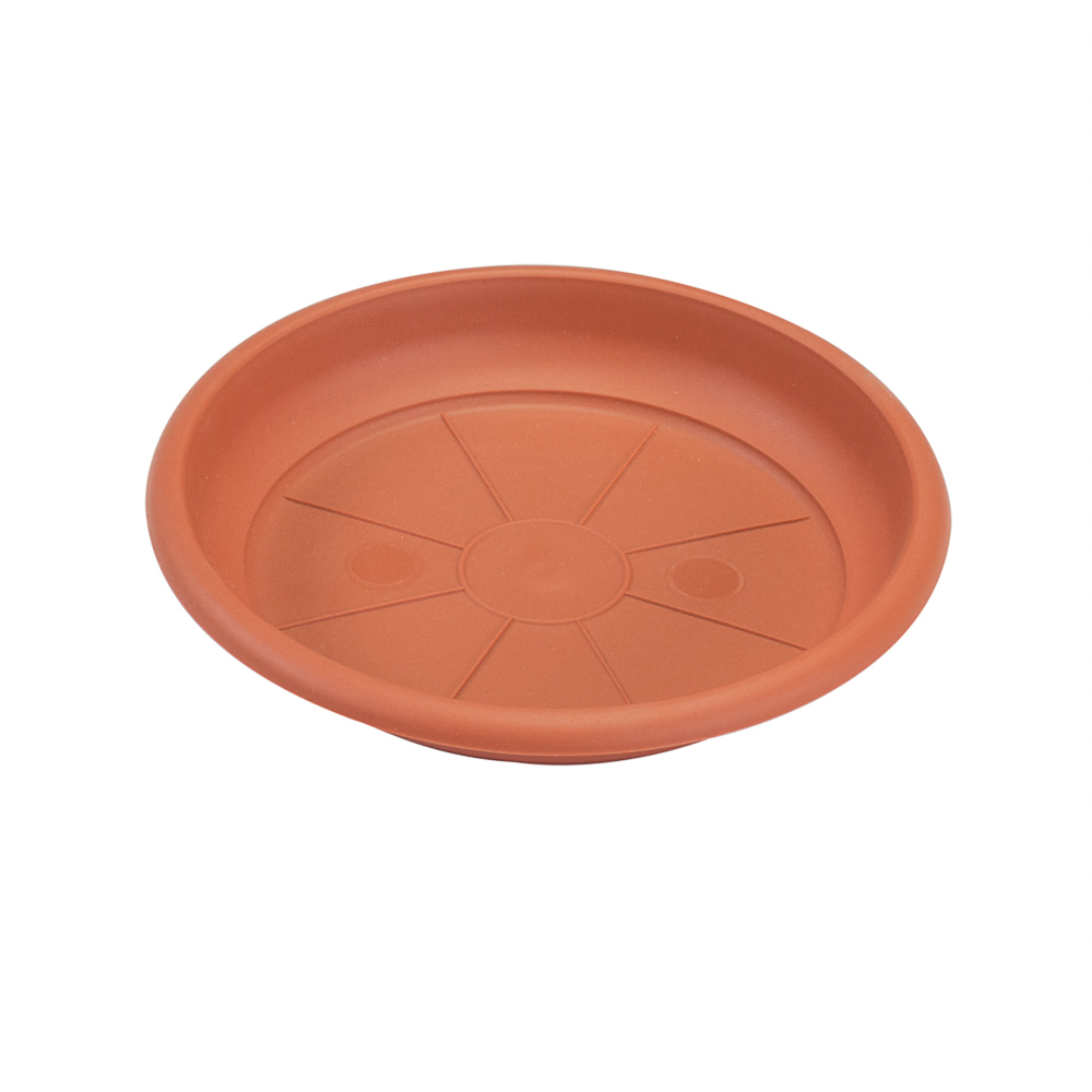 Кашпо ТЕРРА 6л с поддоном, цвет белый, терракот, пластик, арт.№ 164-259