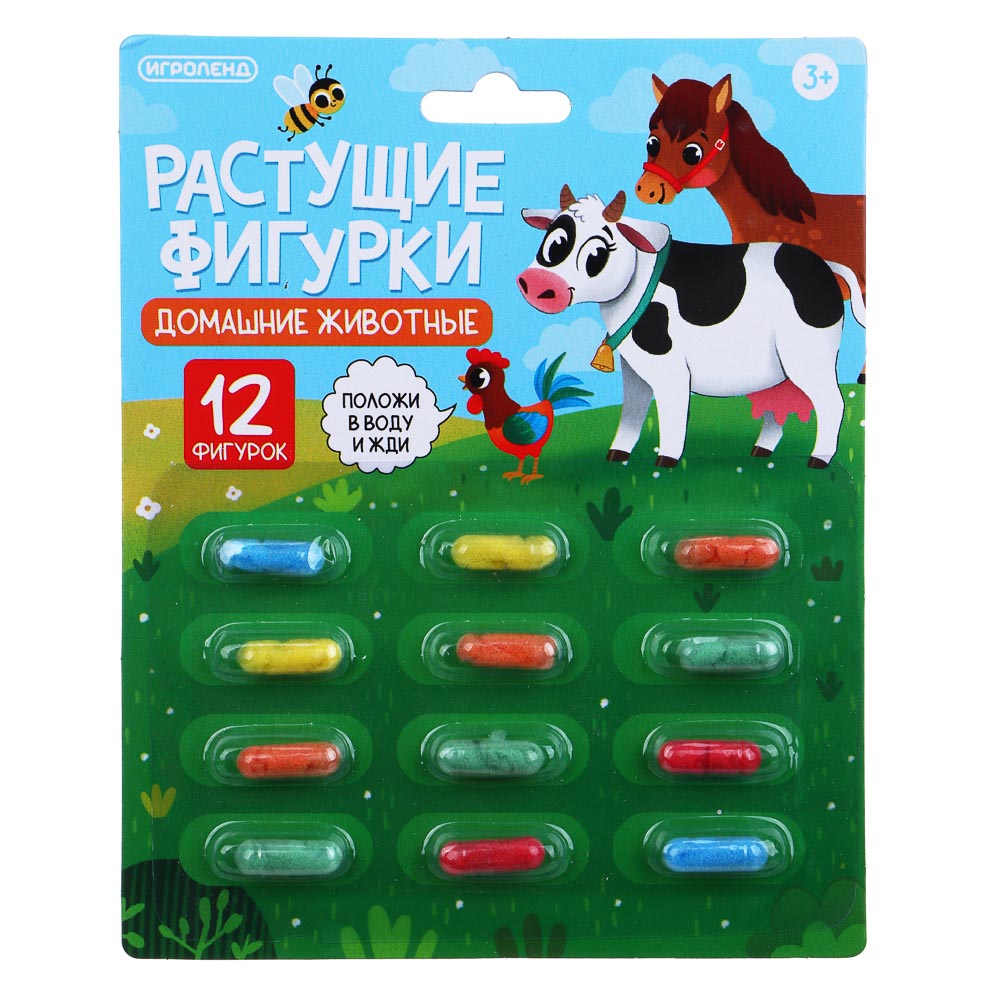 ИГРОЛЕНД Растущие фигурки, пенорезина, 15х23см, 4 дизайна, арт.№ 274-253