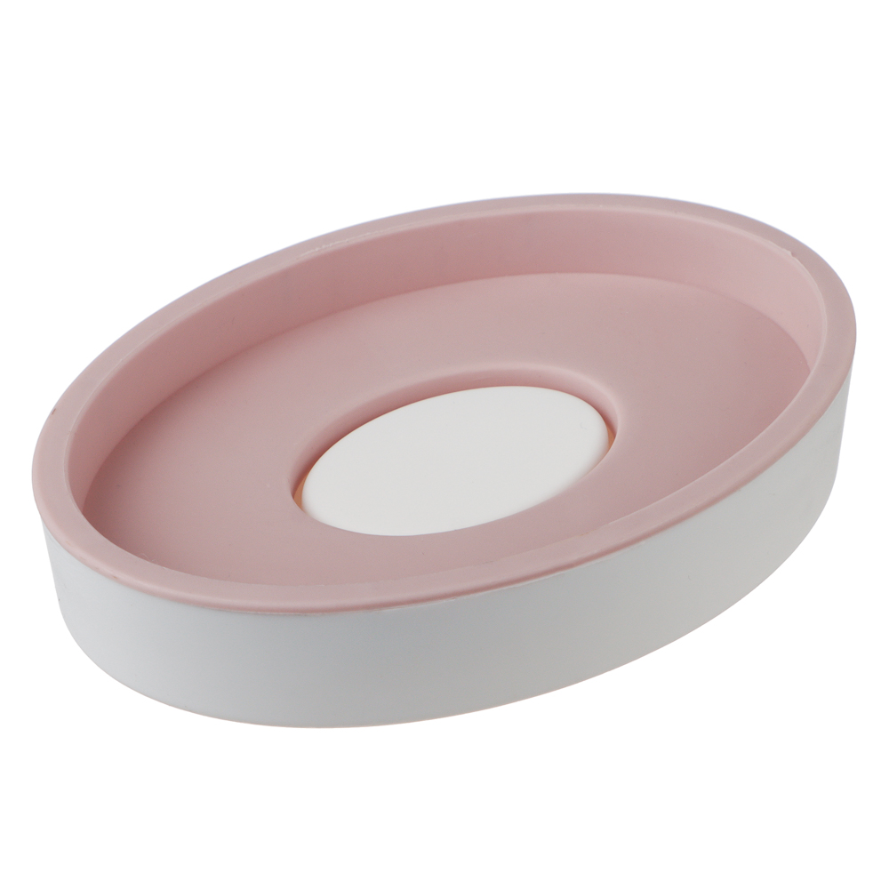 Мыльница овальная тм VETTA, пластик, 12х8,5см, 3 цвета, арт.№ 463-557