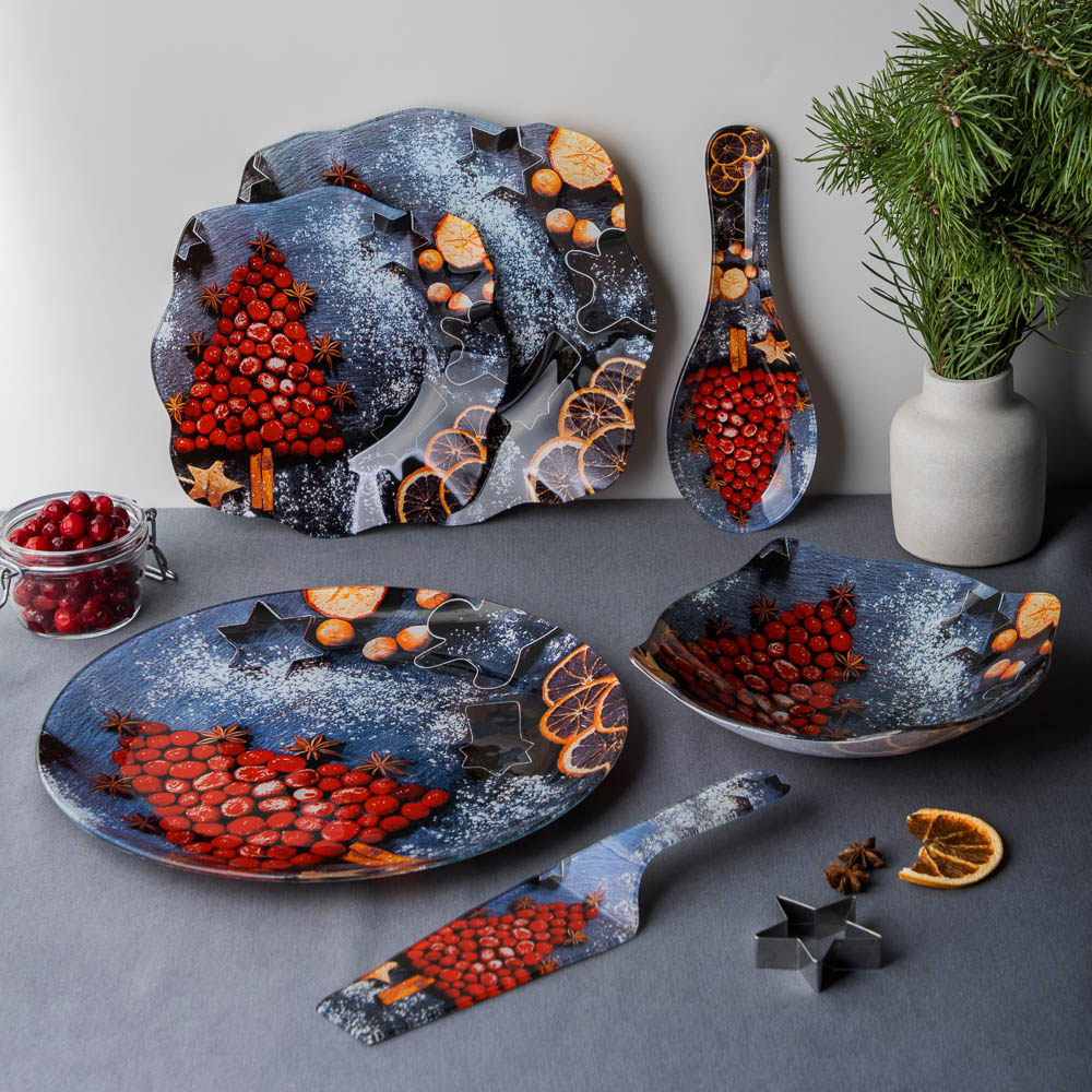 Ягодное ассорти Блюдо квадратное, 25см, стекло, арт.№ 820-792