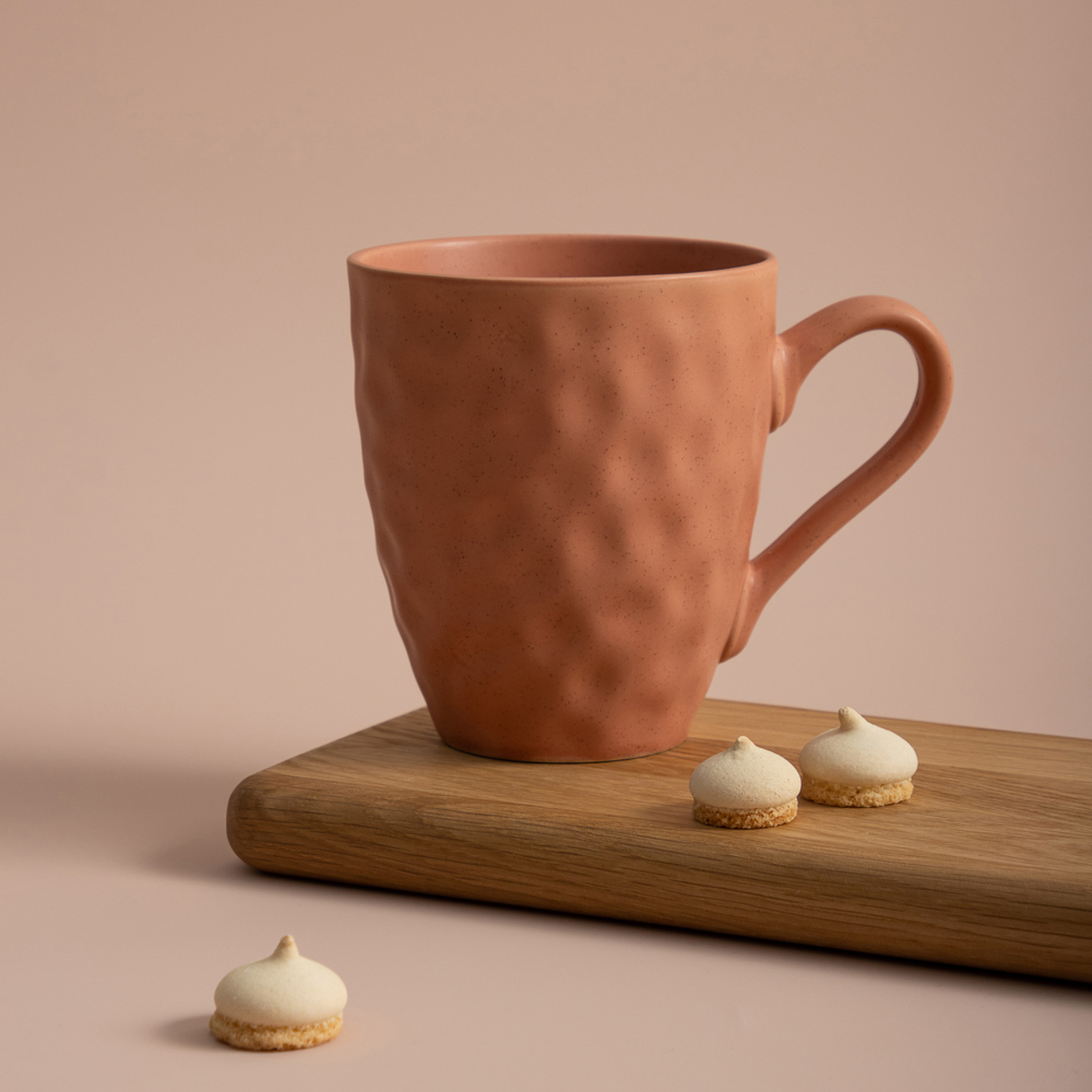 MILLIMI Эвелин Кружка, 400мл, керамика, персиковый, арт.№ 824-073