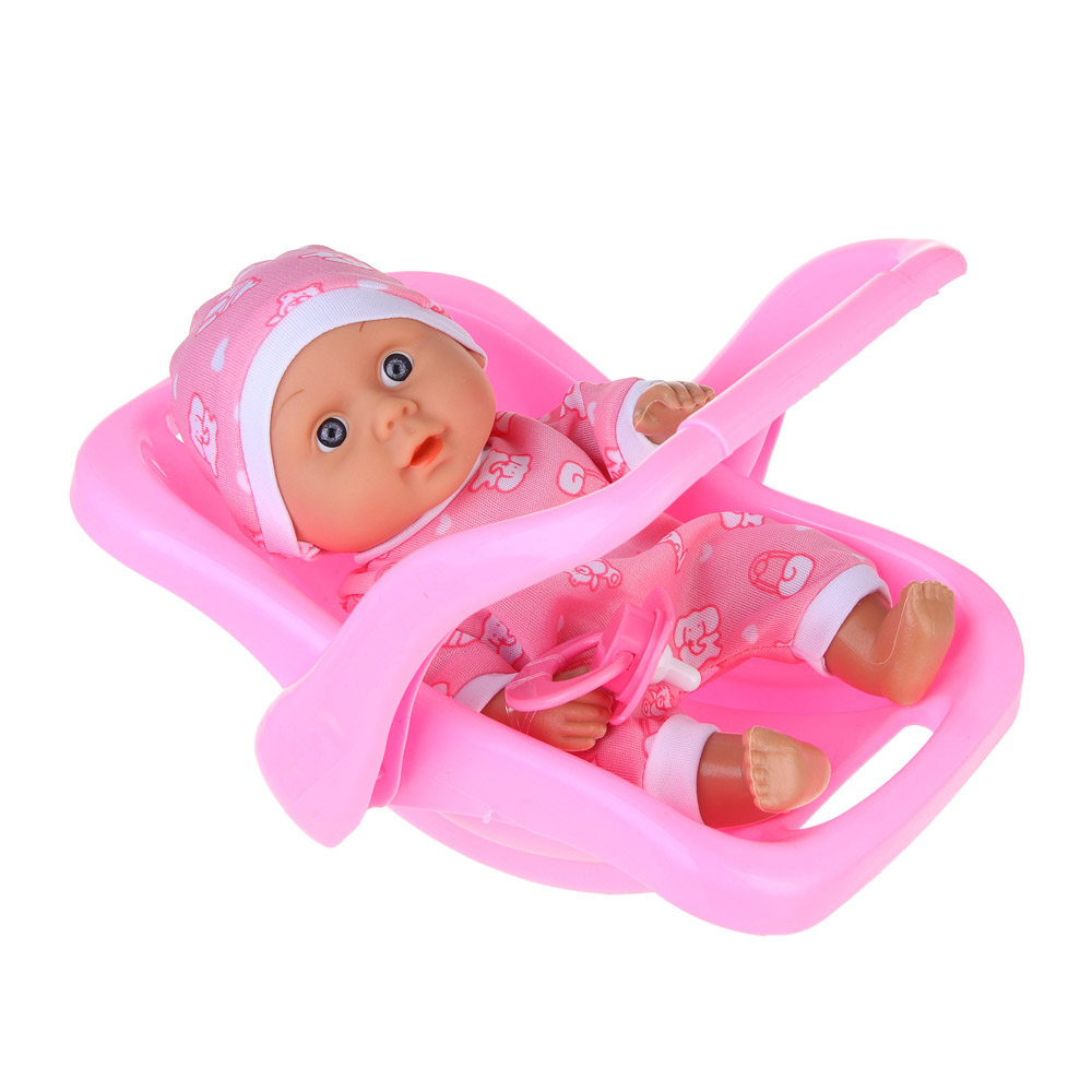 ИГРОЛЕНД Пупс 20 см в переноске 12х15х24см, PE, PP, PVC, арт.№ 436-122