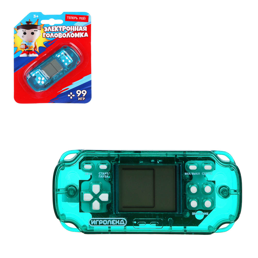 ИГРОЛЕНД Головоломка электронная, РР, железо, звук, 2xAG13, 8х3,5 см, 4 дизайна, арт.№ 214-044