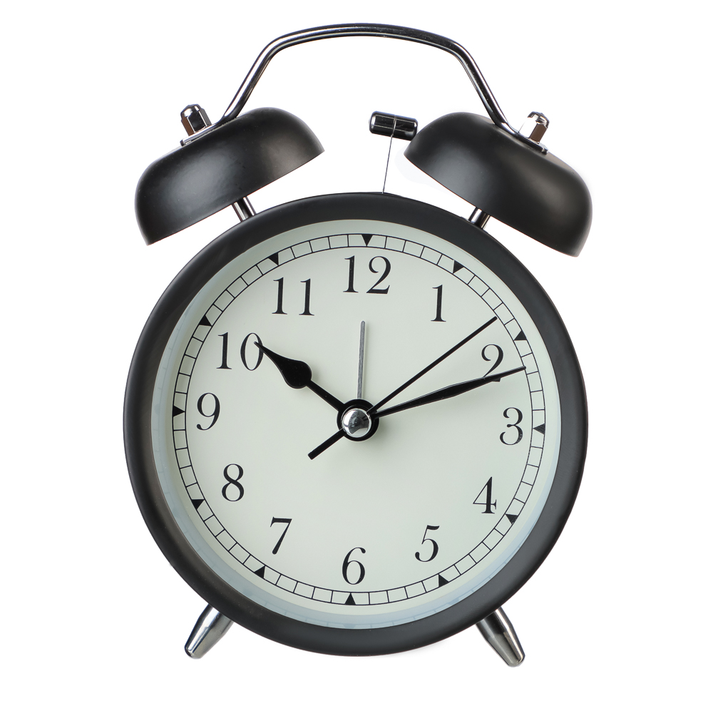 LADECOR CHRONO Будильник c подсветкой, 1xАА, 10x5,7x13,8 см, металл, черный, арт.№ 529-031