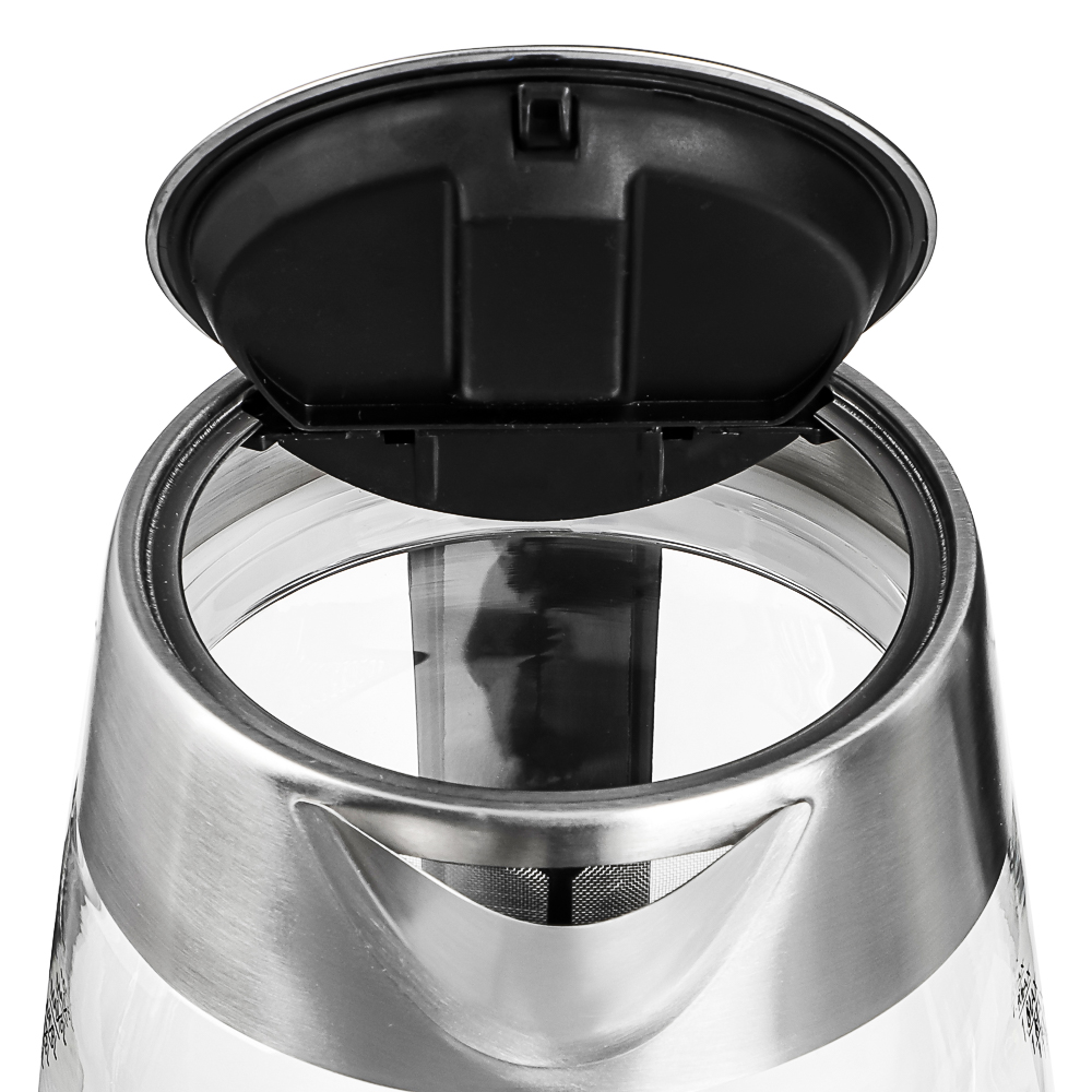 LEBEN Чайник электрический 1,8л, 1850Вт, стекло, LED подсветка, арт.№ 291-069