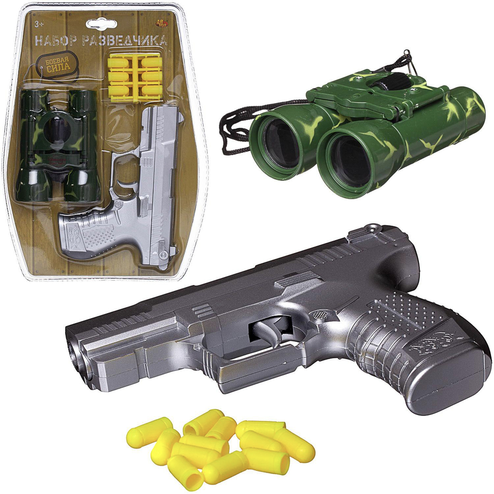 Набор "Боевая сила" Abtoys, пистолет, бинокль, 12 пуль, арт.№ 261-830