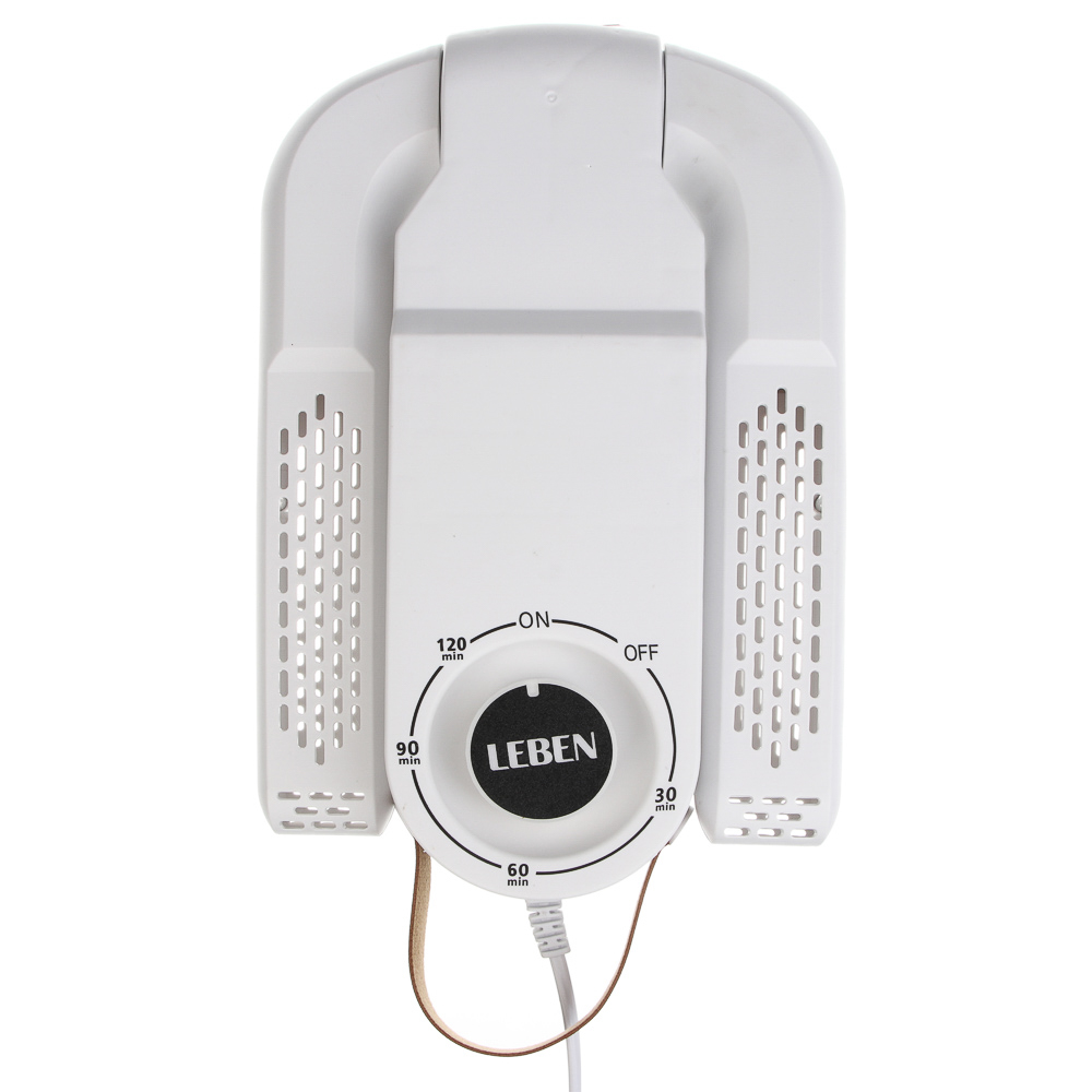 LEBEN Сушилка для обуви, от сети 220В, 150Вт, таймер, обдув, ультрафиолет, белый, арт.№ 248-012