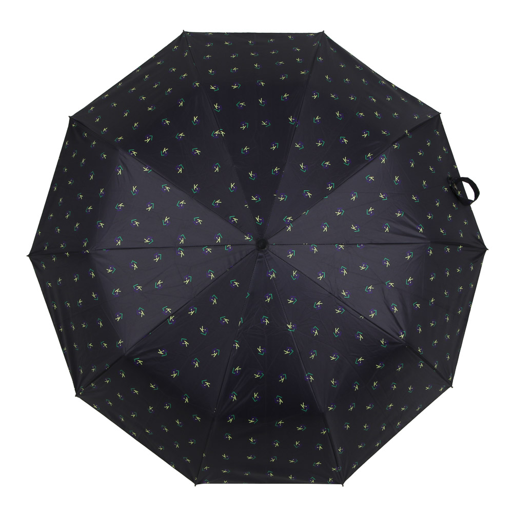 КИРЯ Зонт-автомат, сплав, дерево, полиэстер, 58см, 10 спиц, арт.№ 302-346