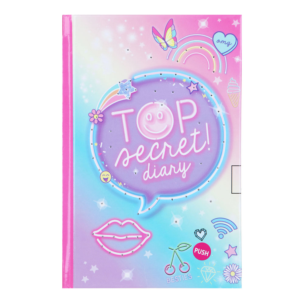 Записная книжка со светодиодами B6, 18х12см, 48л., тв.обложка, кнопка включения свечения, 2 дизайна, арт.№ 574-021