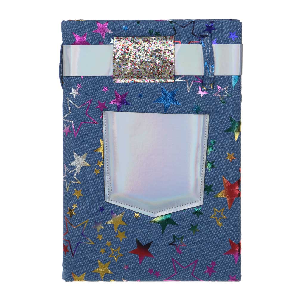 Джинс Записная книжка А5, 21х14,5см, 80л., тв.обложка, джинса, аппликация "Джинсы", 2 дизайна, арт.№ 574-027