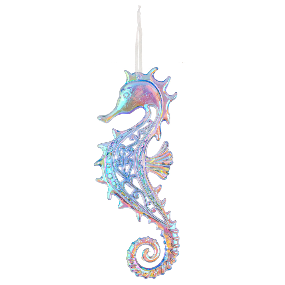 СНОУ БУМ Подвеска декоративная в виде морского конька, переливающийся цвет,акрил,6x1,5x14 см,2 цвета, арт.№ 374-487