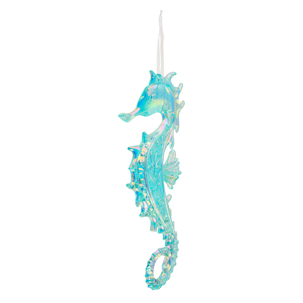 СНОУ БУМ Подвеска декоративная в виде морского конька, переливающийся цвет,акрил,6x1,5x14 см,2 цвета, арт.№ 374-487