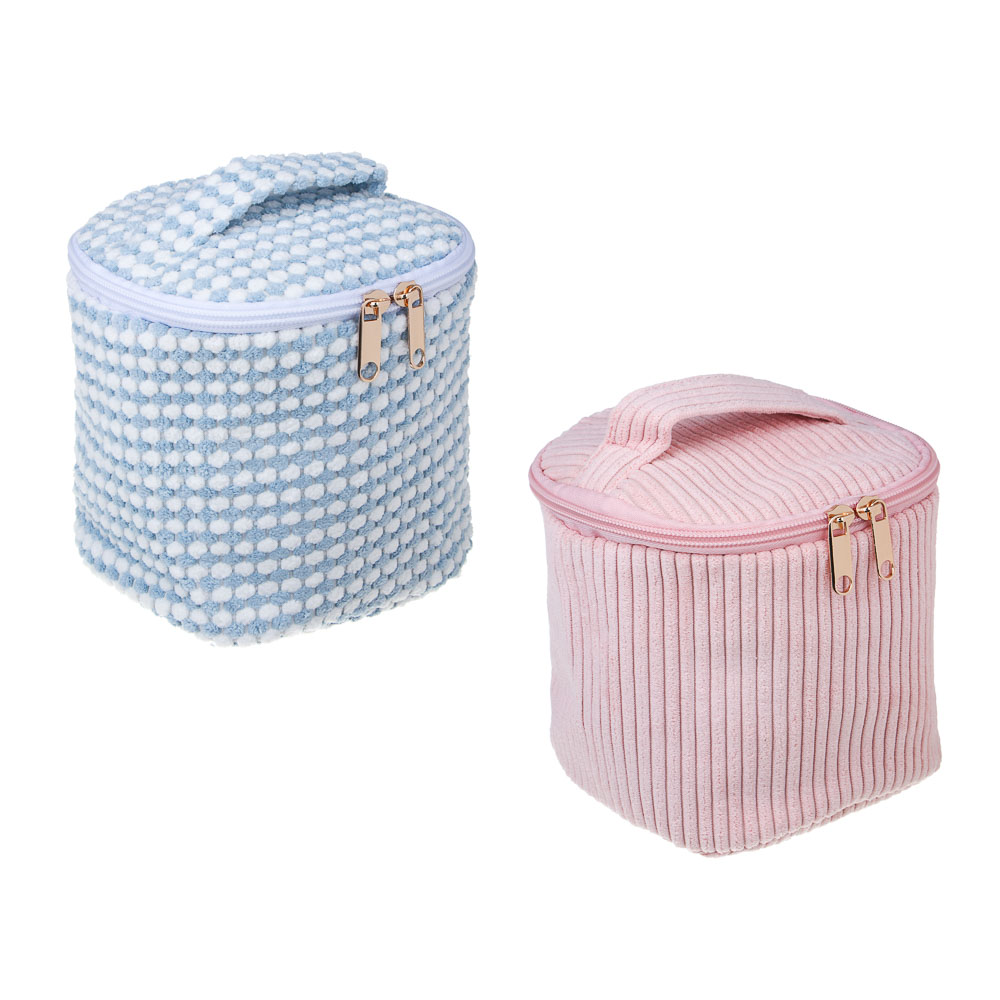 ЮL Косметичка сундучок Velvet, 100% ПЭ, 14х14см, 2 цвета, арт.№ 327-323